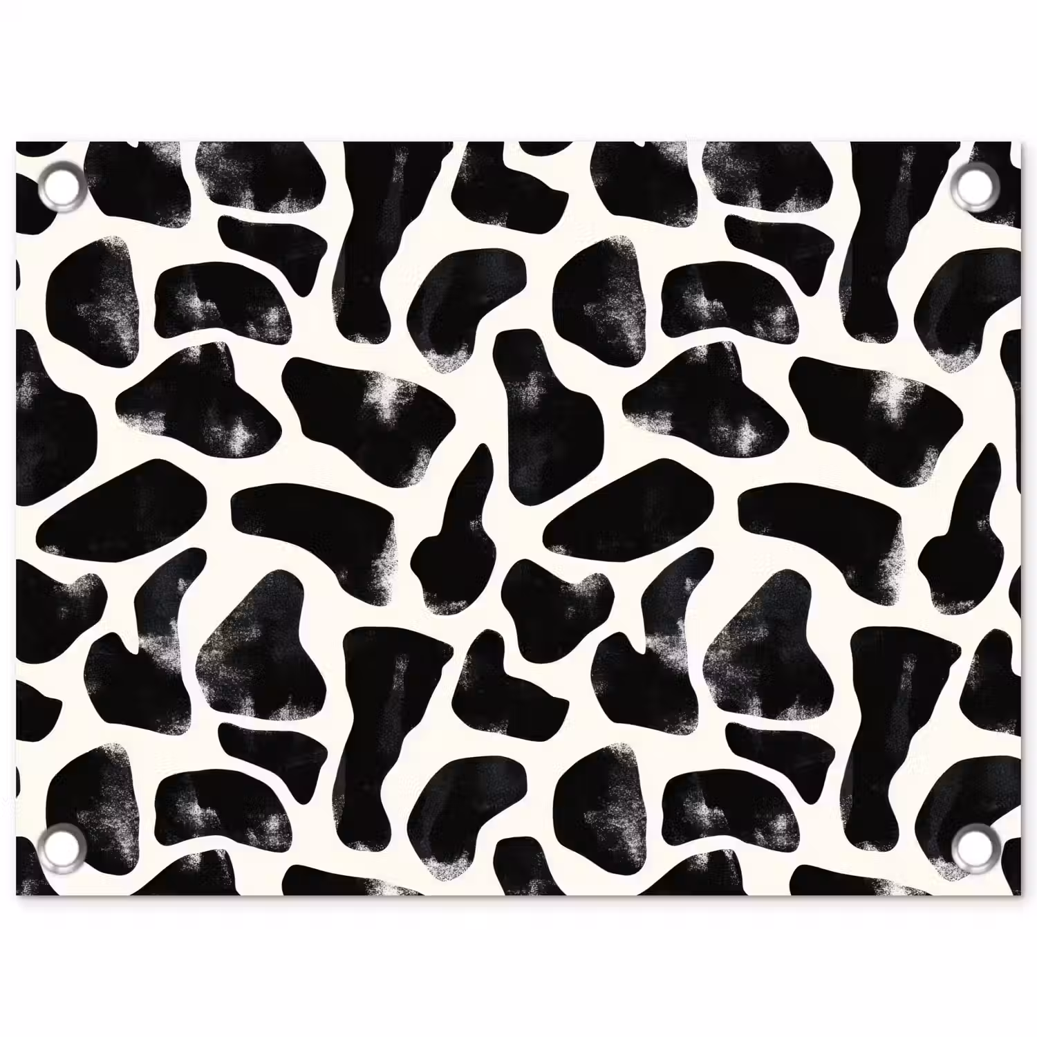 Dierenpatroon - Vlekken - Zwart - Wit tuinposter los doek klein 239 -3d
