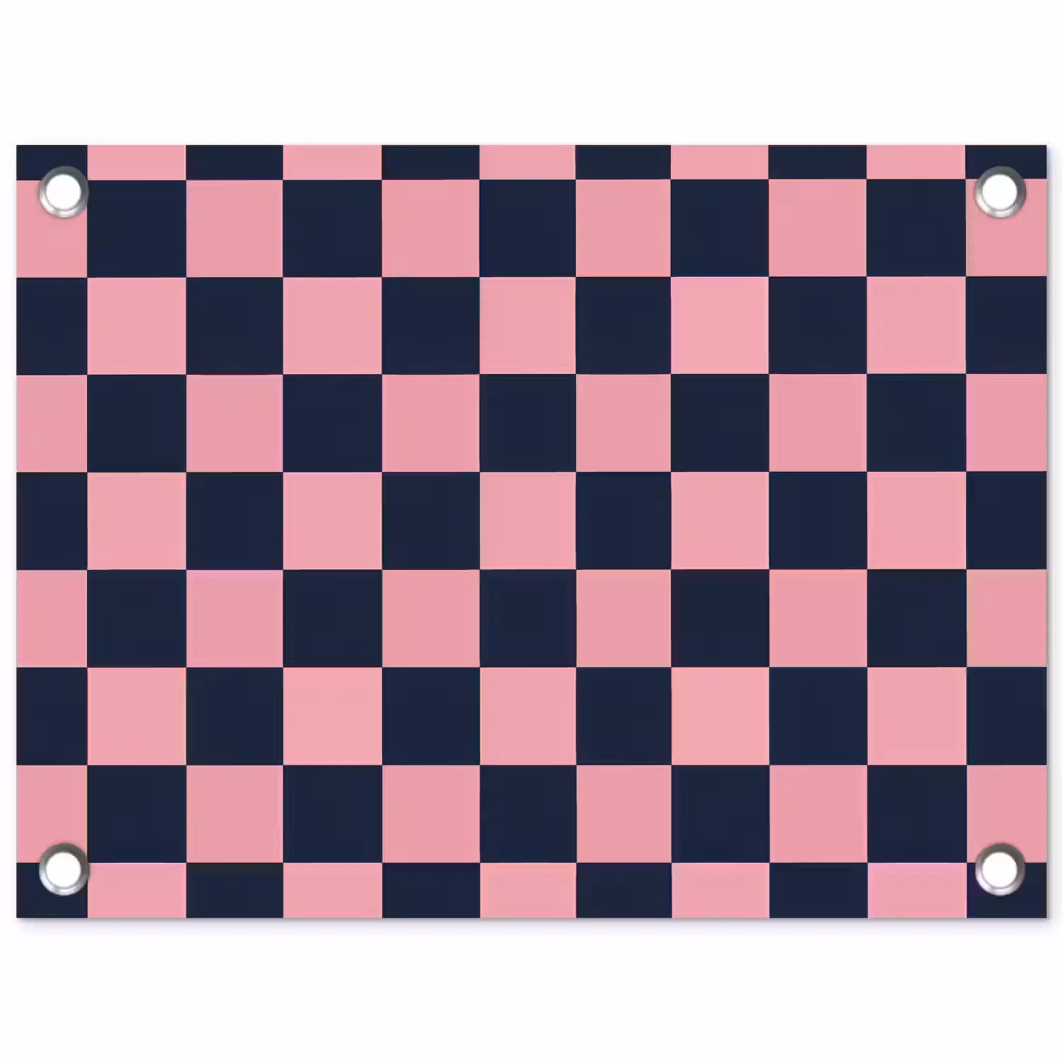 Traditioneel - Patroon - Blauw - Roze tuinposter los doek klein 239 -3d