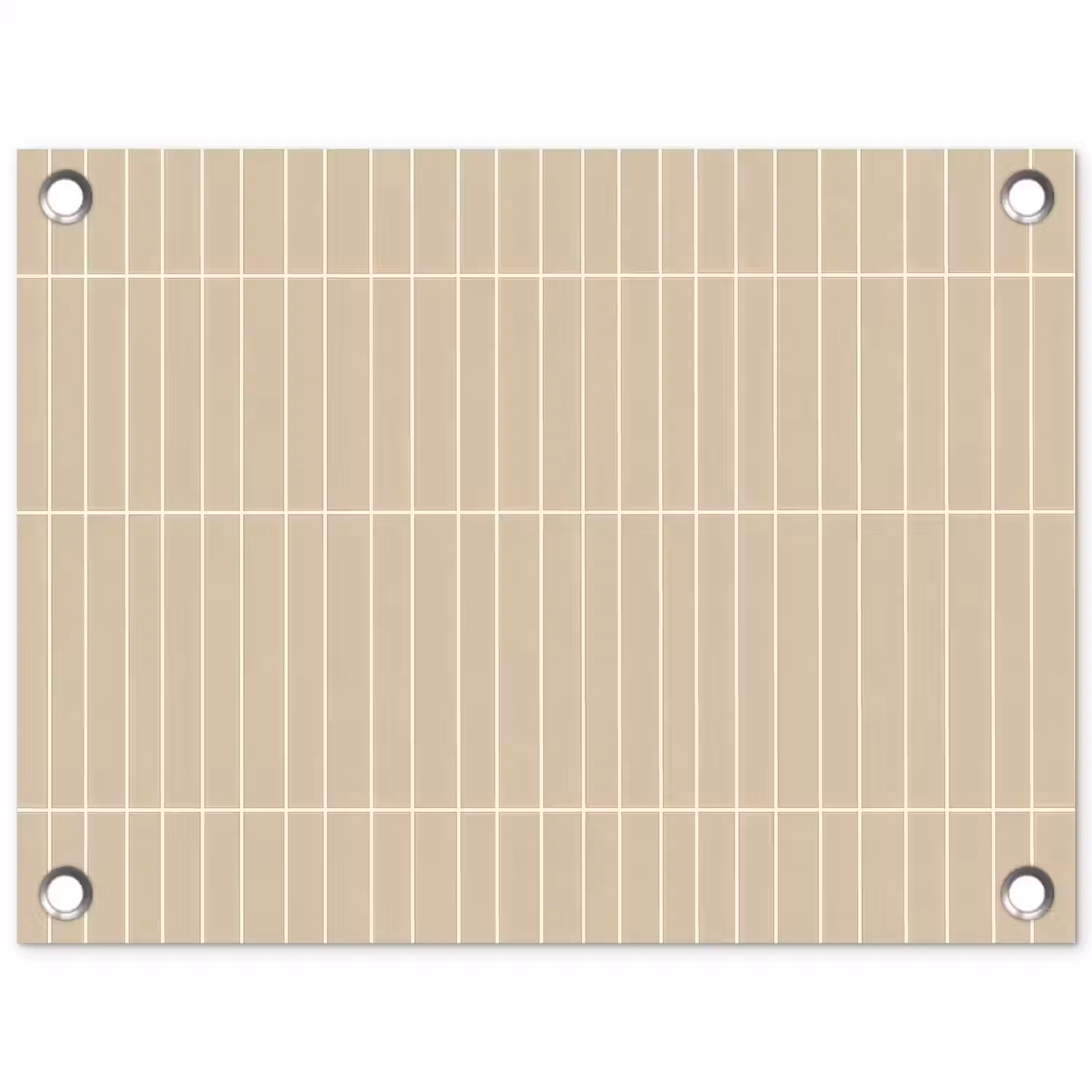 Verticaal - Wandtegel - Crème - Beige tuinposter los doek klein 239 -3d