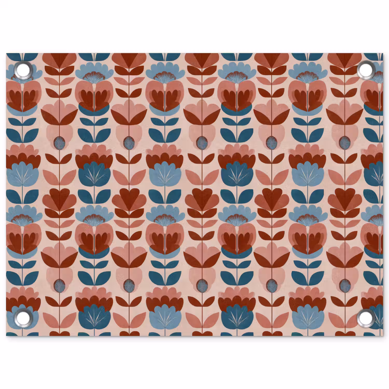 Vintage - Motief - Kleurrijk tuinposter los doek klein 239 -3d