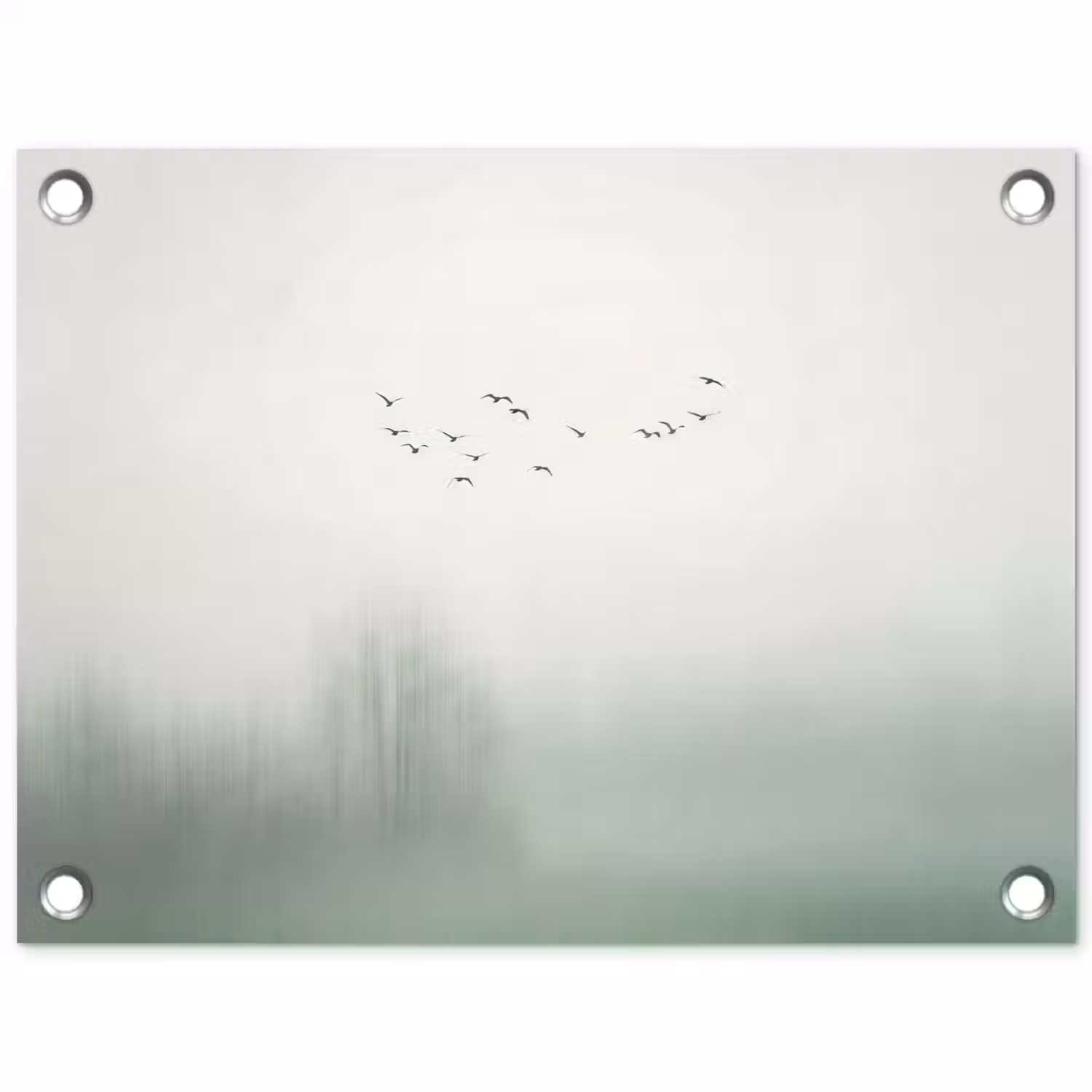 Vogel - Vlucht - Natuur - Minimalistisch tuinposter los doek klein -3d