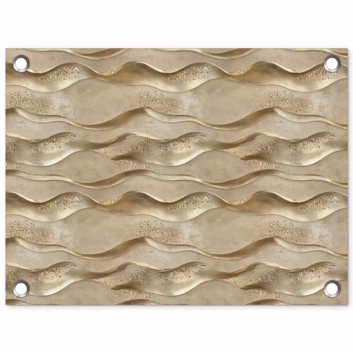 Golven - Patroon - Goud tuinposter los doek klein 239 -3d