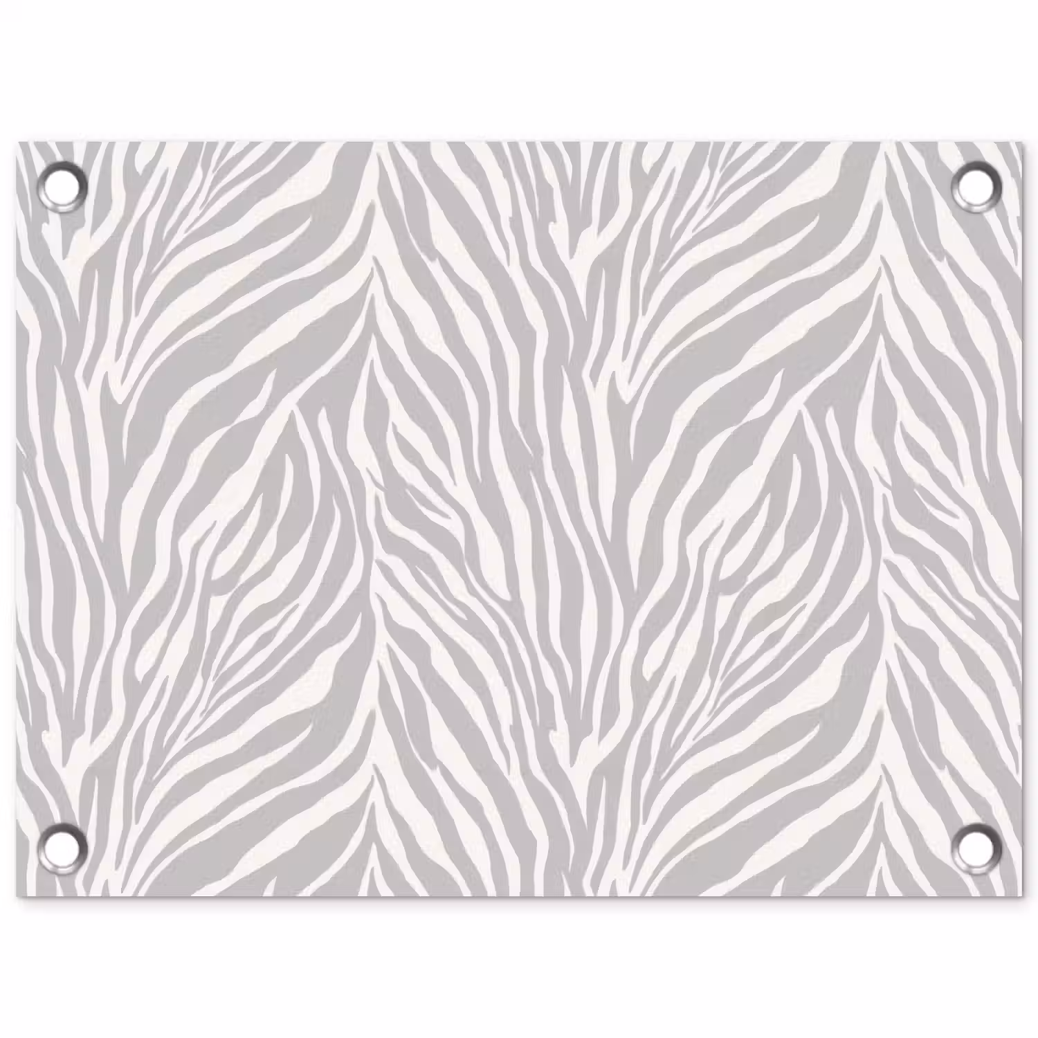 Zebra - Motief - Grijs tuinposter los doek klein 239 -3d