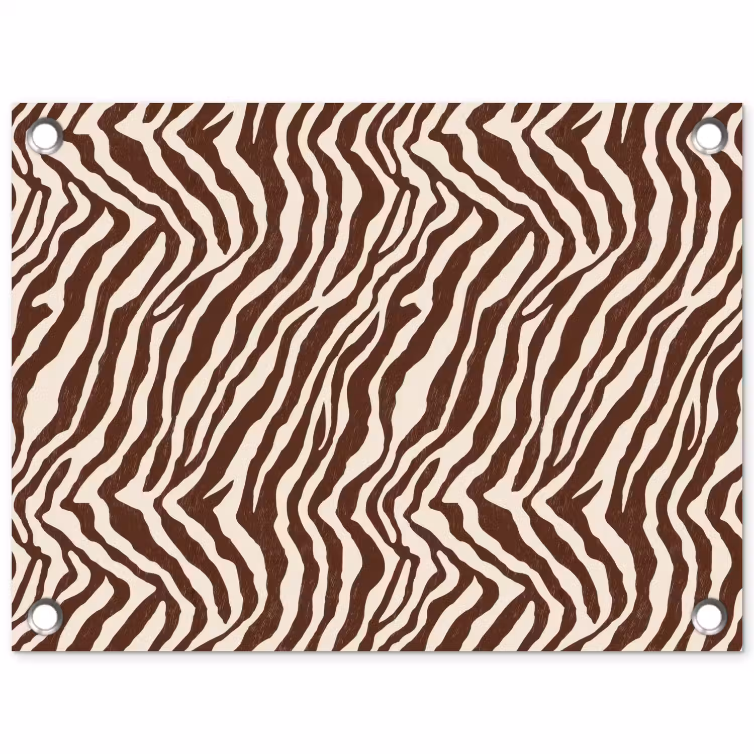 Zebra - Patroon - Zwart - Wit tuinposter los doek klein 239 -3d