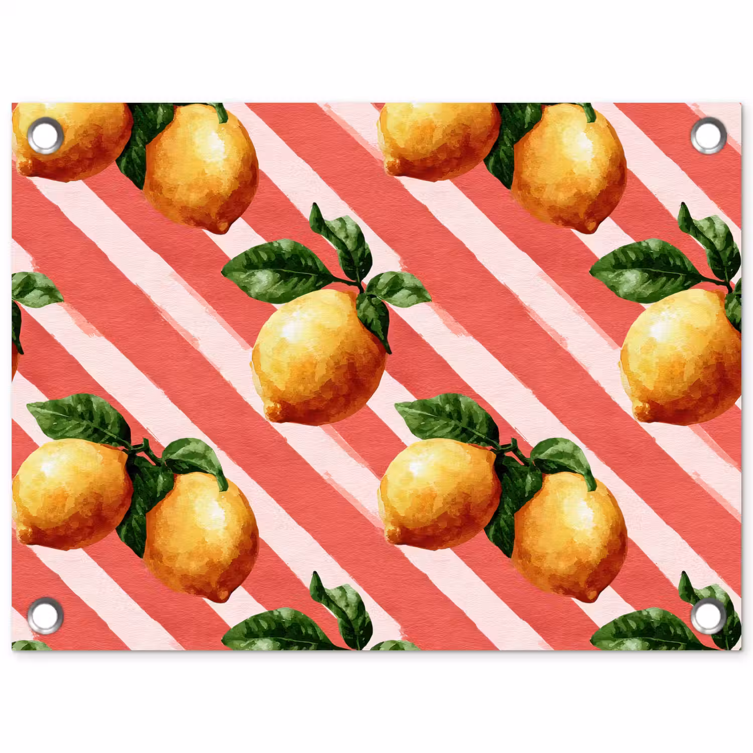 Citroen - Geïllustreerd - Oranje tuinposter los doek klein 239 -3d