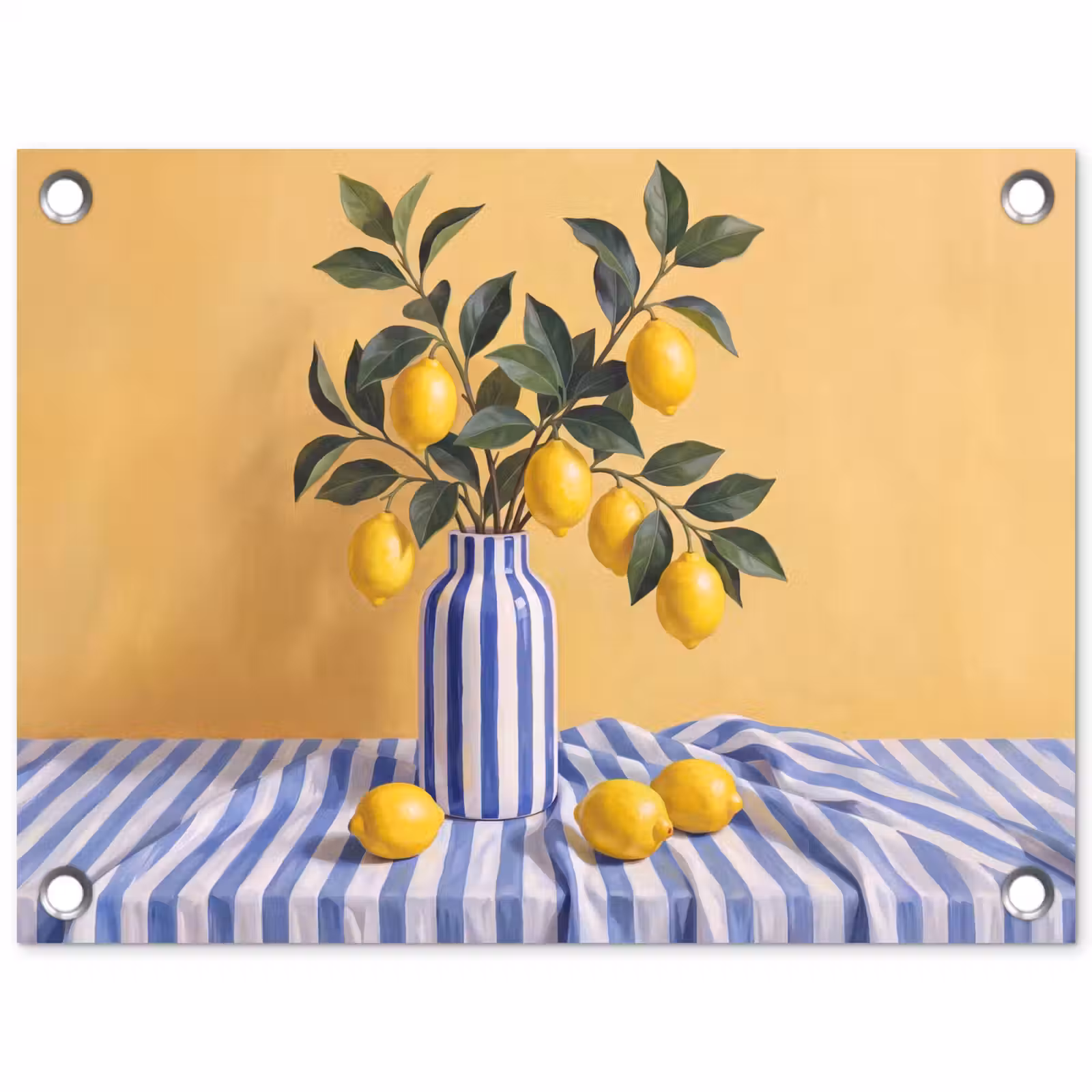 Gartenposter - Zitrone – Stillleben – Modern - Citroen - Stilleven - Modern tuinposter los doek klein