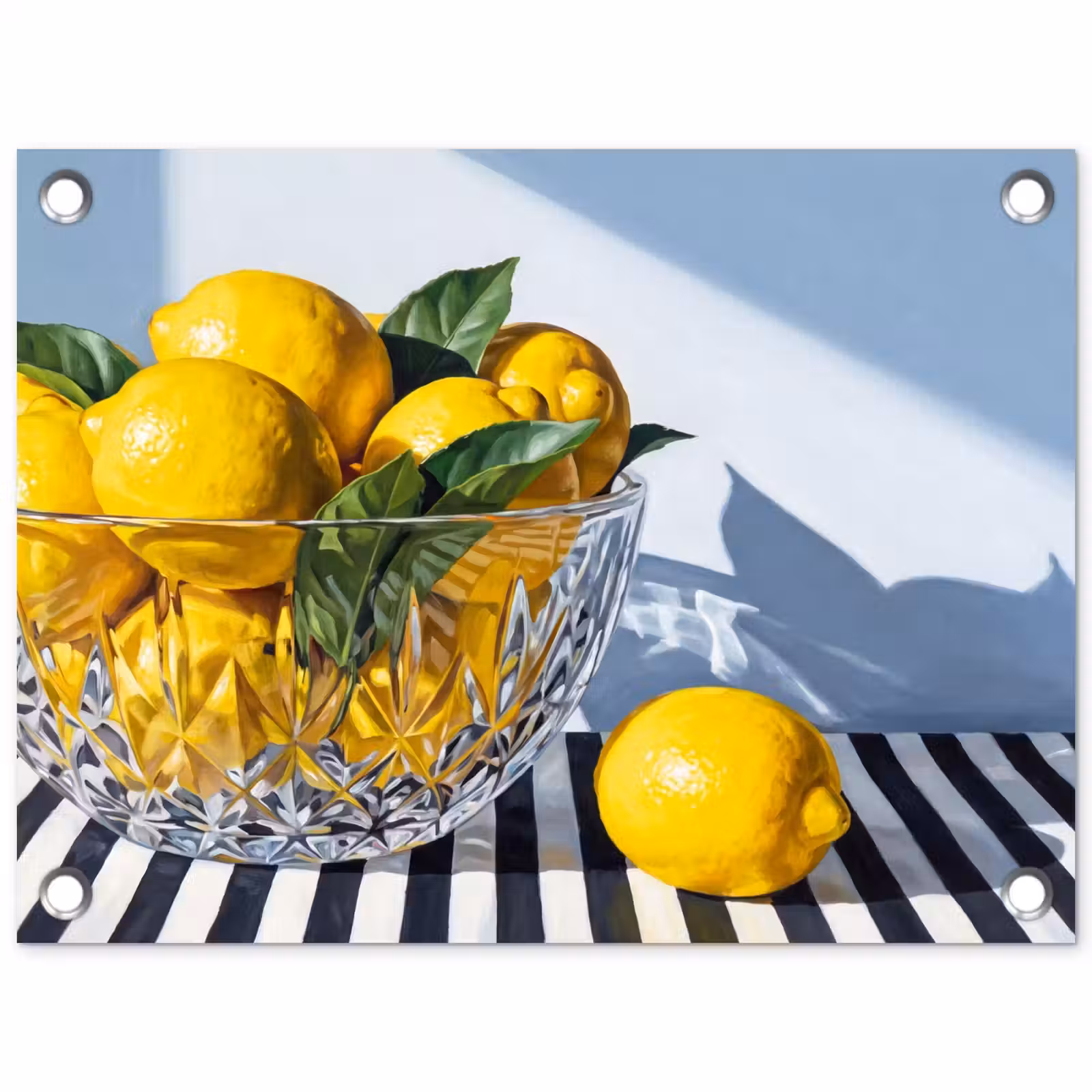 Gartenposter - Zitronen – Obst – Gelb - Citroenen - Fruit - Geel tuinposter los doek klein