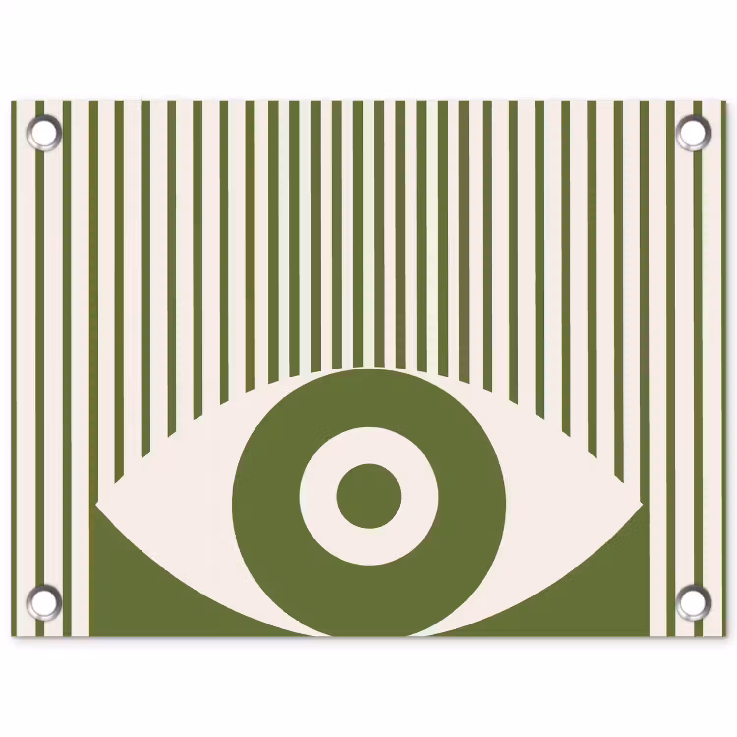 Abstract - Oog - Strepen - Modern - Groen tuinposter los doek klein -3d