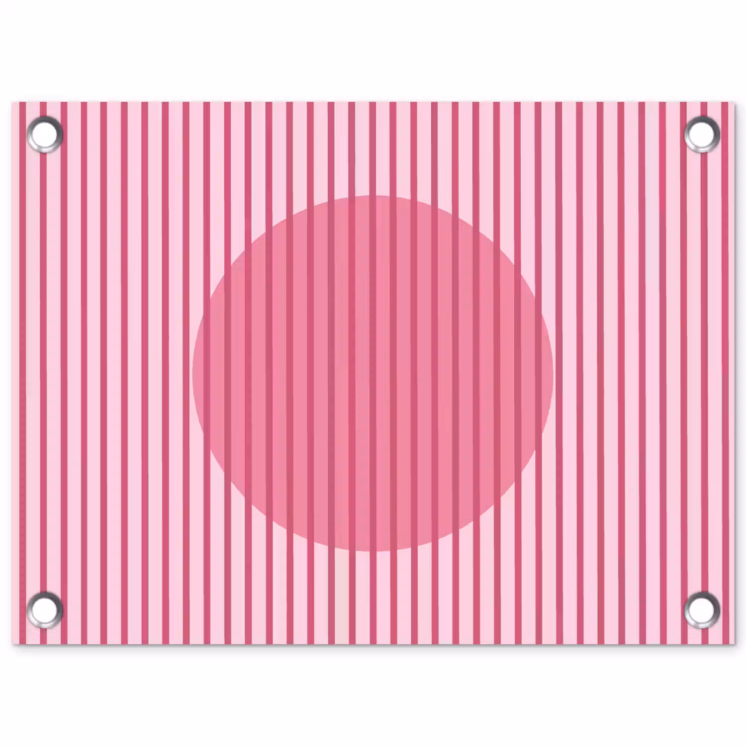 Abstract - Strepen - Ovaal - Roze - Modern tuinposter los doek klein -3d