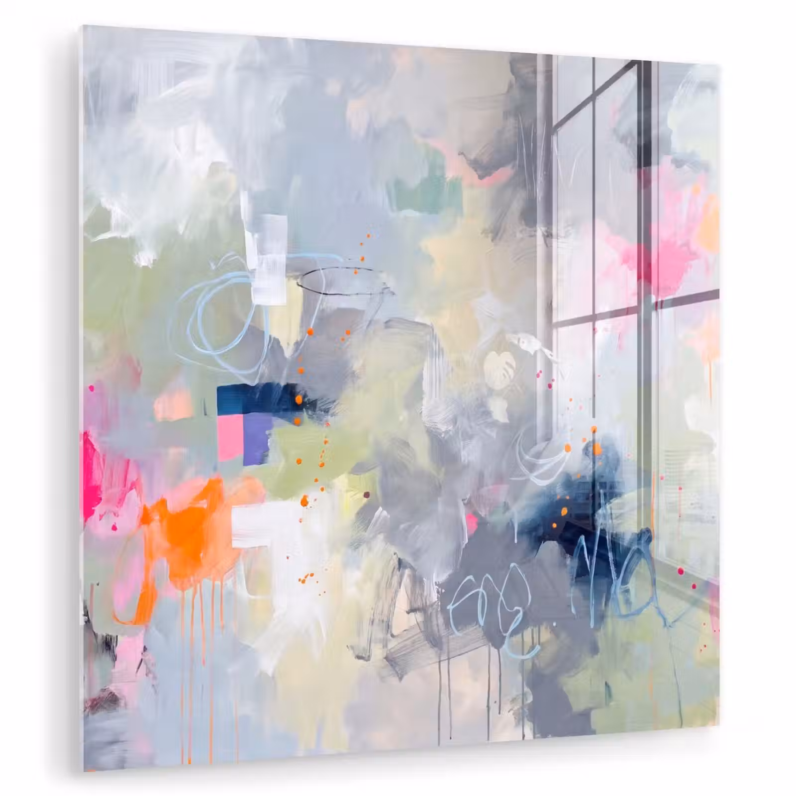 Glasbild - Abstrakt – Farbenfroh – Modern – Kunst - Abstract - Kleurrijk - Modern - Kunst plexiglas 5mm klein