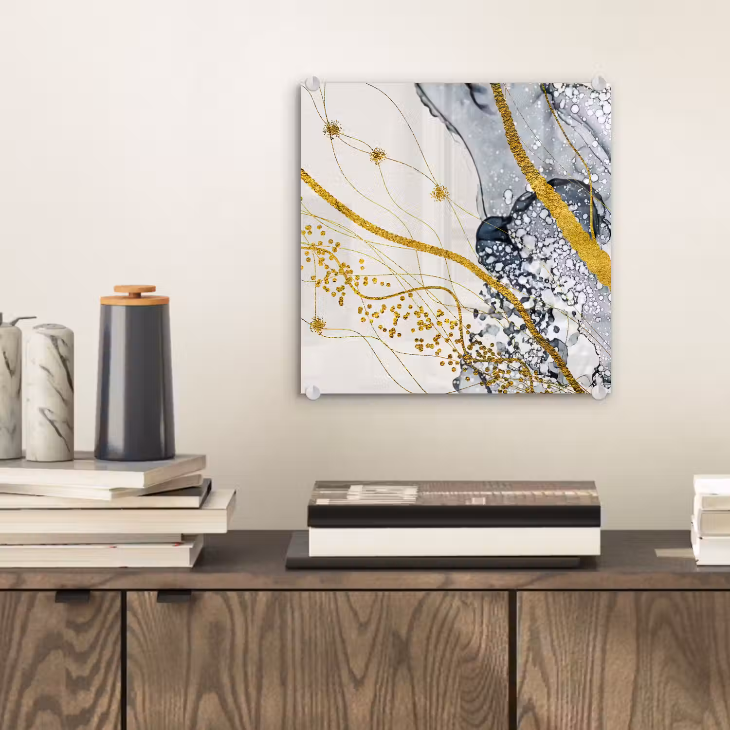 Abstract - Goud - Natuur - Kunst plexiglas 5mm klein -sfeer1