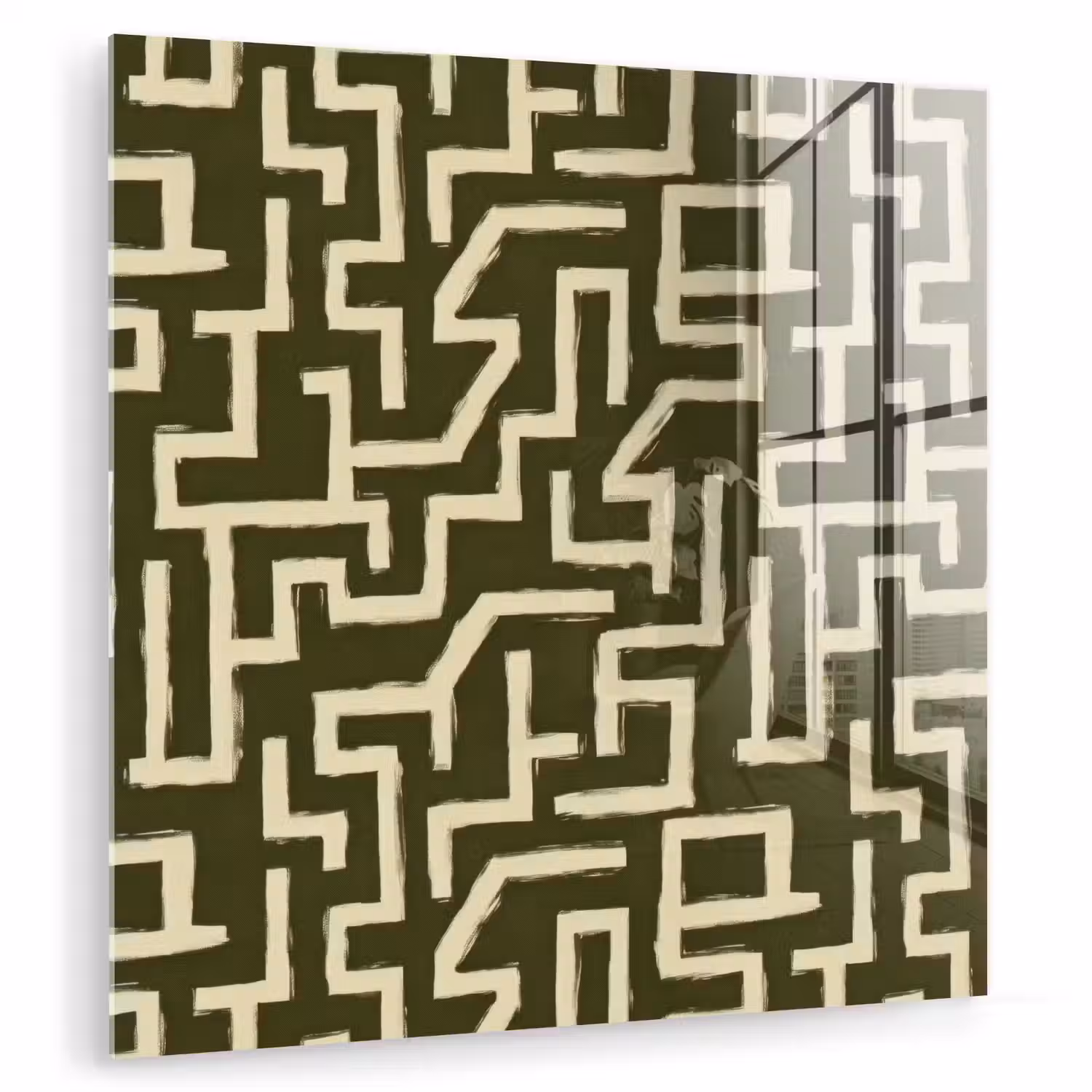 Abstract - Lijnen - Groen plexiglas 5mm klein 11 -zzzproduct_nieuw
