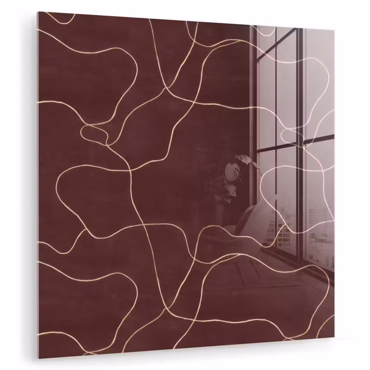 Abstract - Modern - Bruin plexiglas 5mm klein 11 -zzzproduct_nieuw