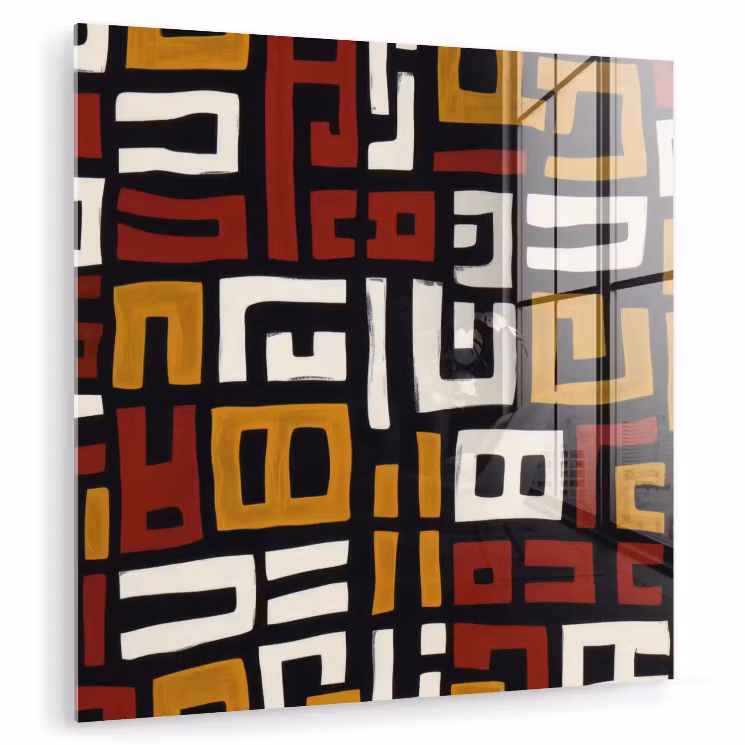 Abstract - Patroon - Rood plexiglas 5mm klein -zzzproduct_nieuw