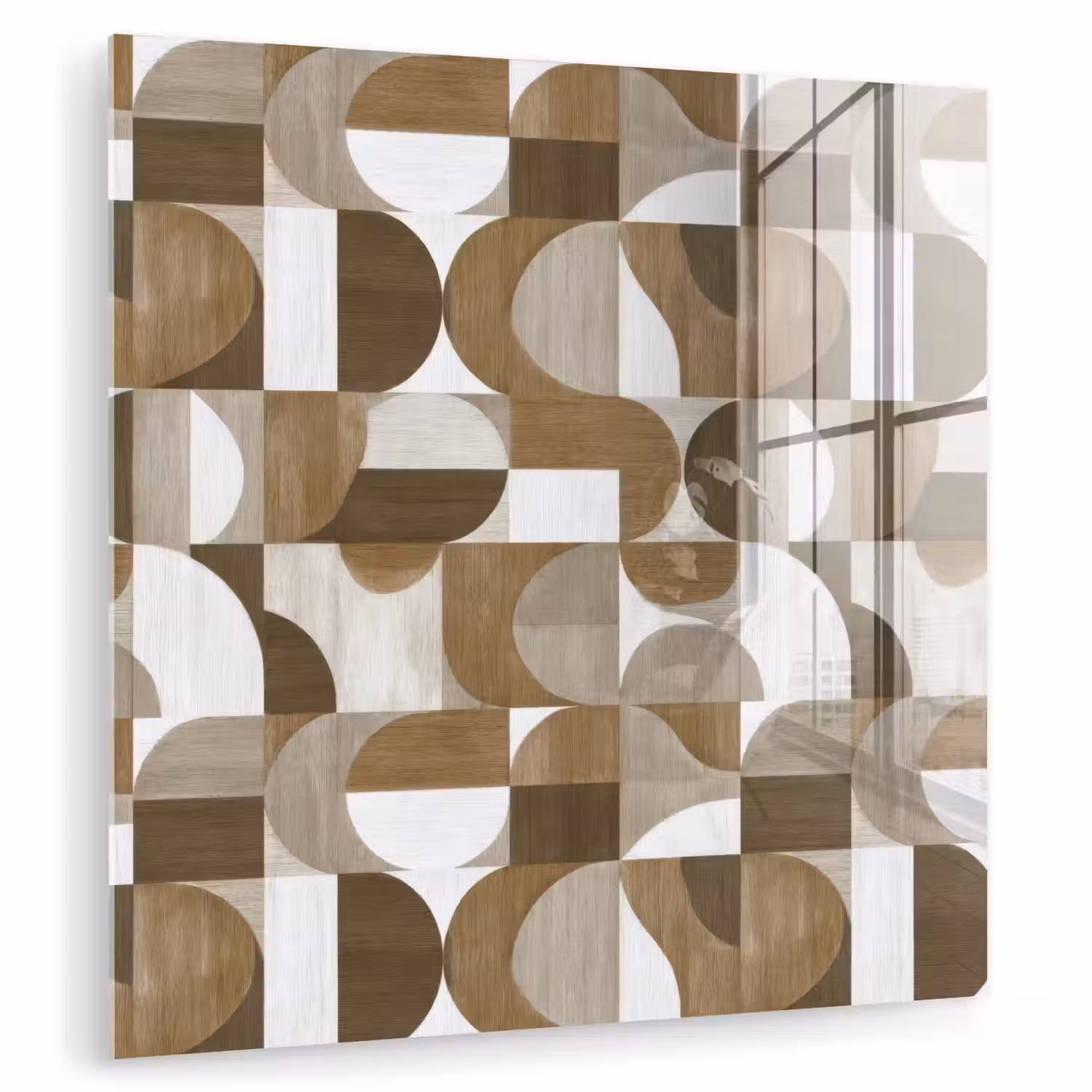 Abstract - Retro - Bruin plexiglas 5mm klein 11 -zzzproduct_nieuw