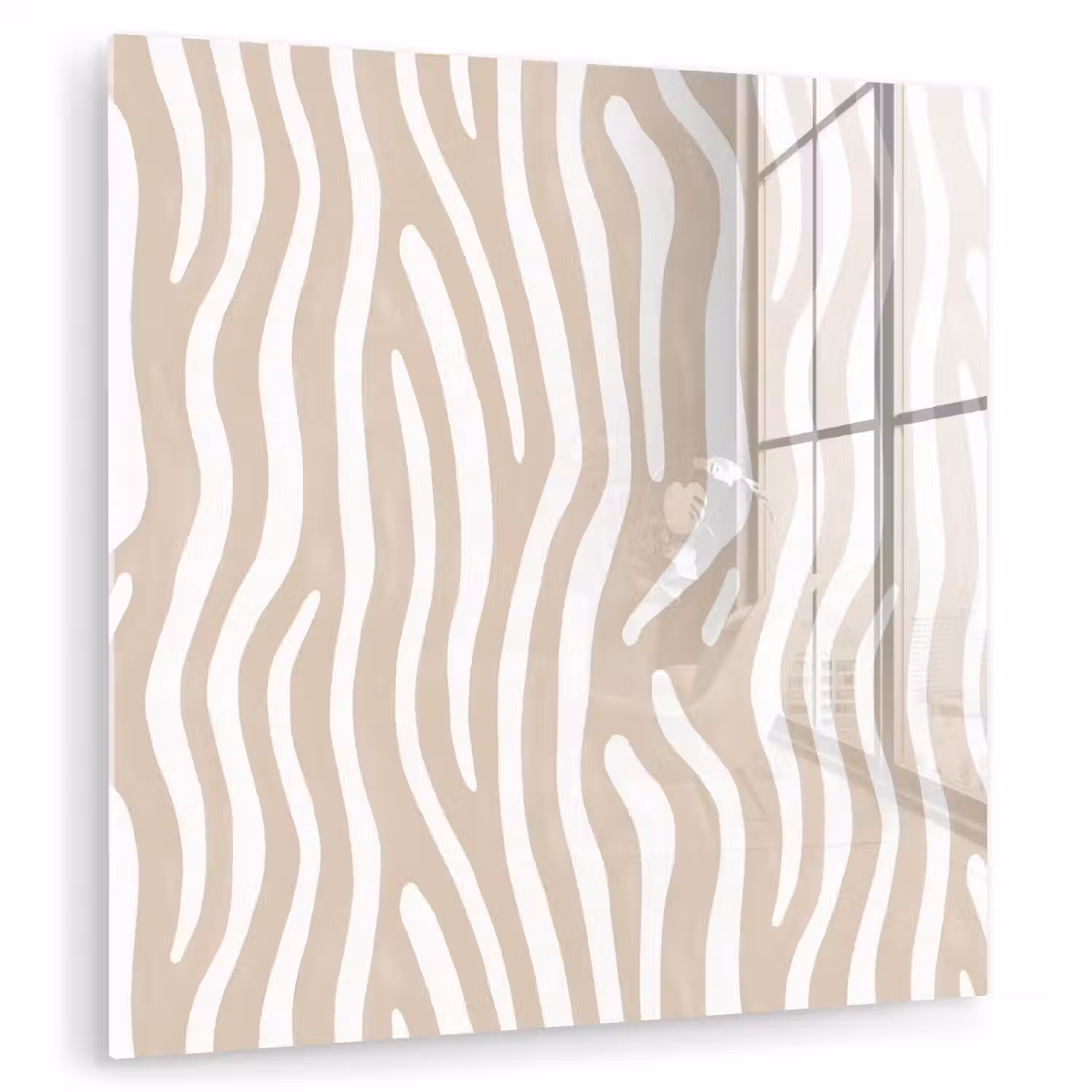 Abstract - Zebra - Beige plexiglas 5mm klein 11 -zzzproduct_nieuw