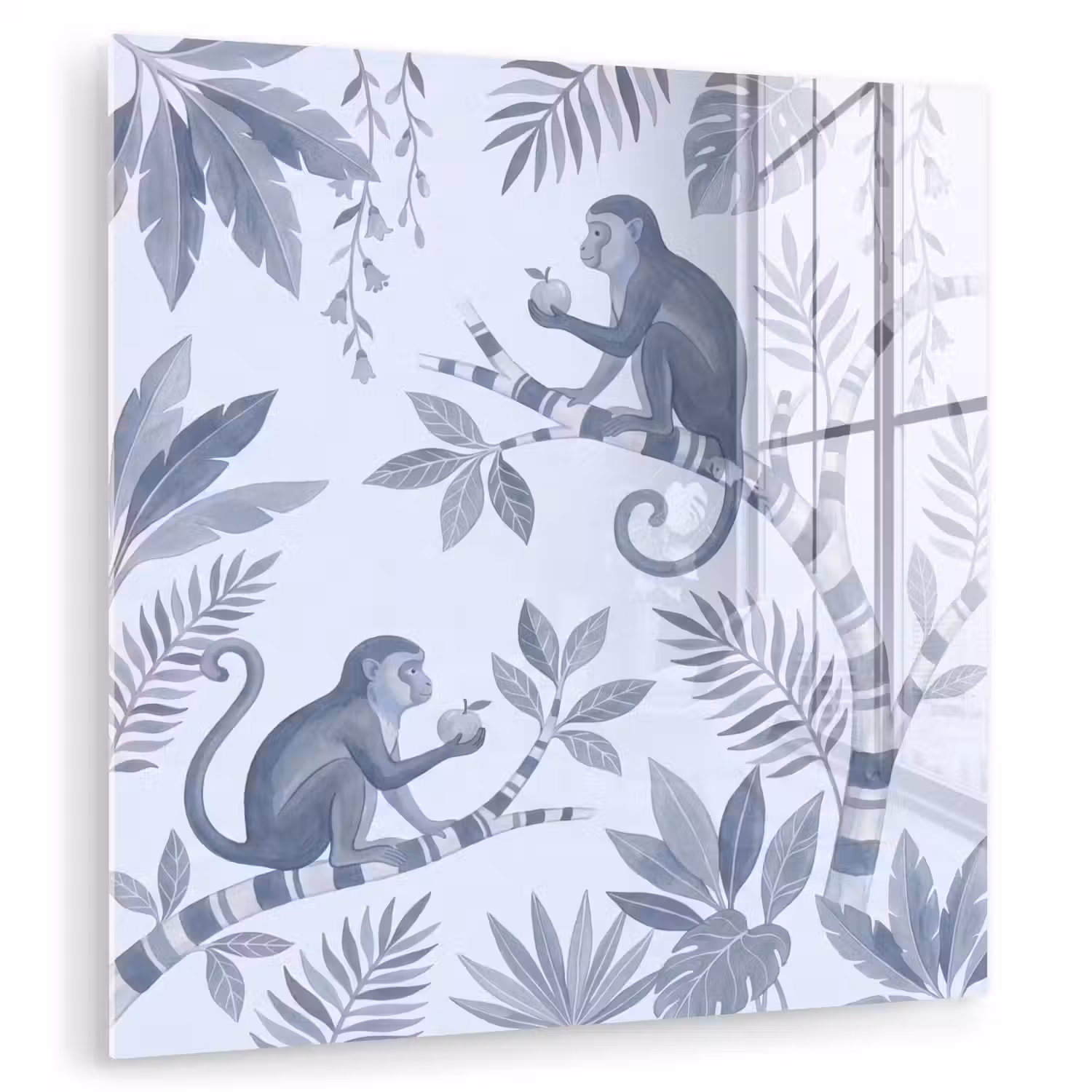 Aap - Boom - Bladeren - Jungle - Illustratie plexiglas 5mm klein -zzzproduct_nieuw