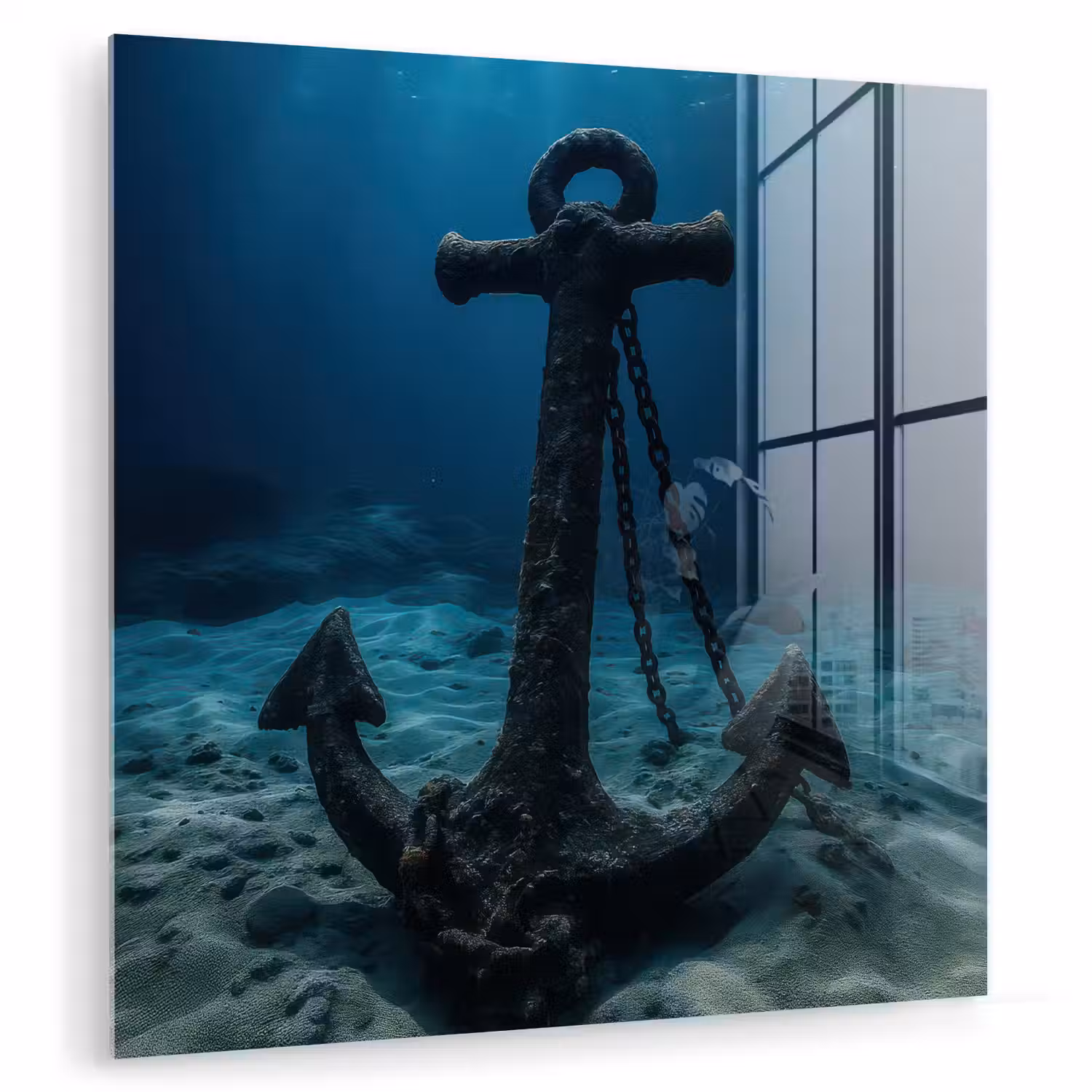Anker - Ijzer - Zeebodem - Zand plexiglas 5mm klein -zzzproduct_nieuw
