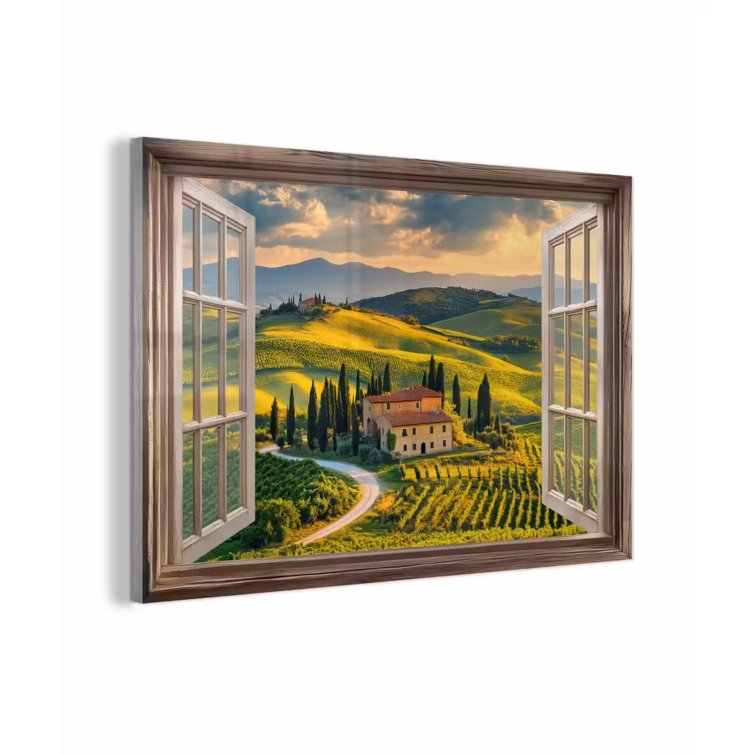 Doorkijk - Toscane - Uitzicht - Landschap - Zomer plexiglas 5mm klein -zzzproduct_nieuw
