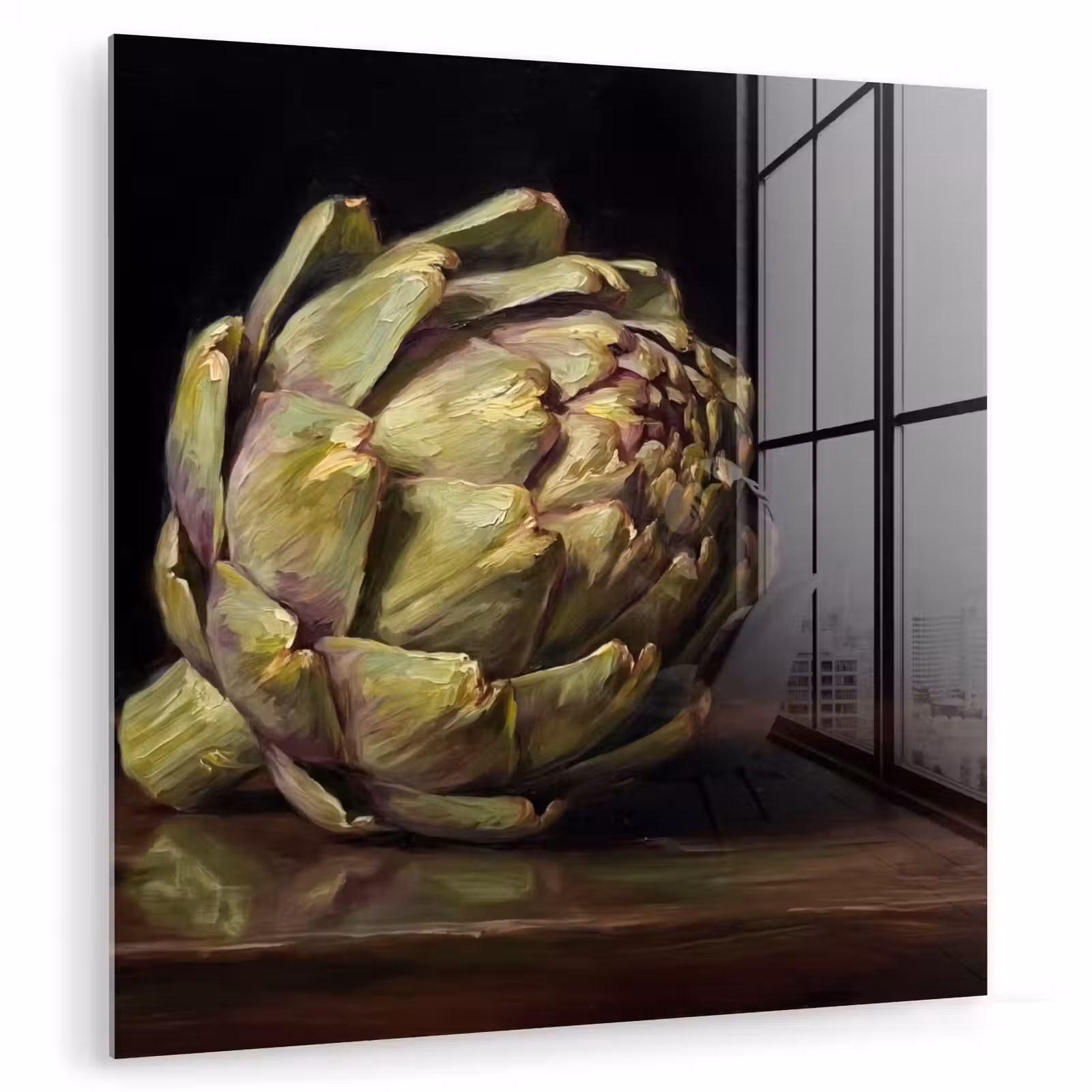 Glasbild - Artischocke – Essen – Klassisch - Artichok - Eten - Klassiek plexiglas 5mm klein