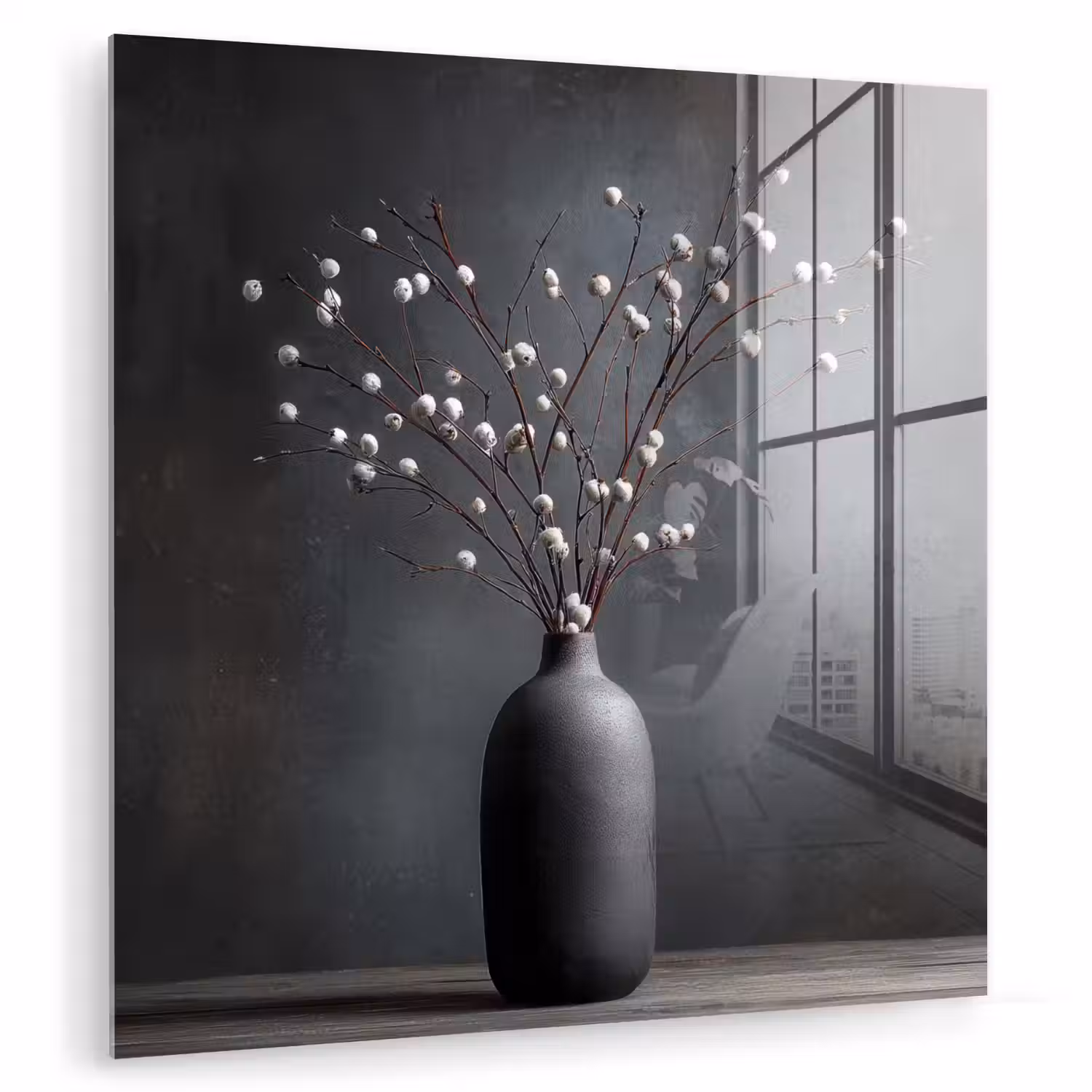 Takken - Vaas - Bolletjes - Wit plexiglas 5mm klein -zzzproduct_nieuw