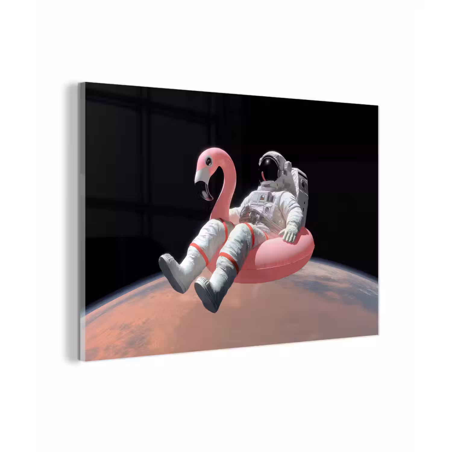 Astronaut - Flamingo - Zwemband - Roze plexiglas 5mm klein -zzzproduct_nieuw