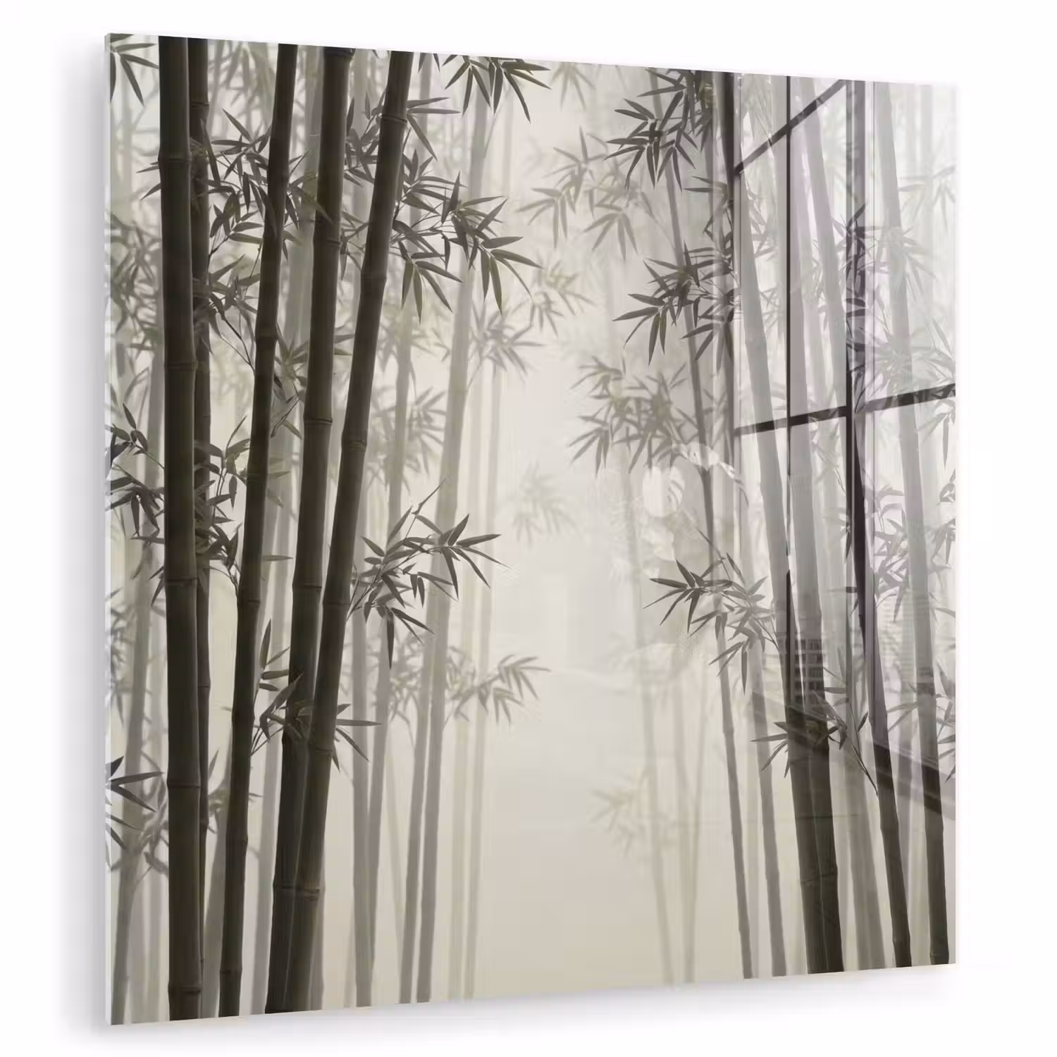 Bamboe - Bos - Mist - Natuur plexiglas 5mm klein -zzzproduct_nieuw