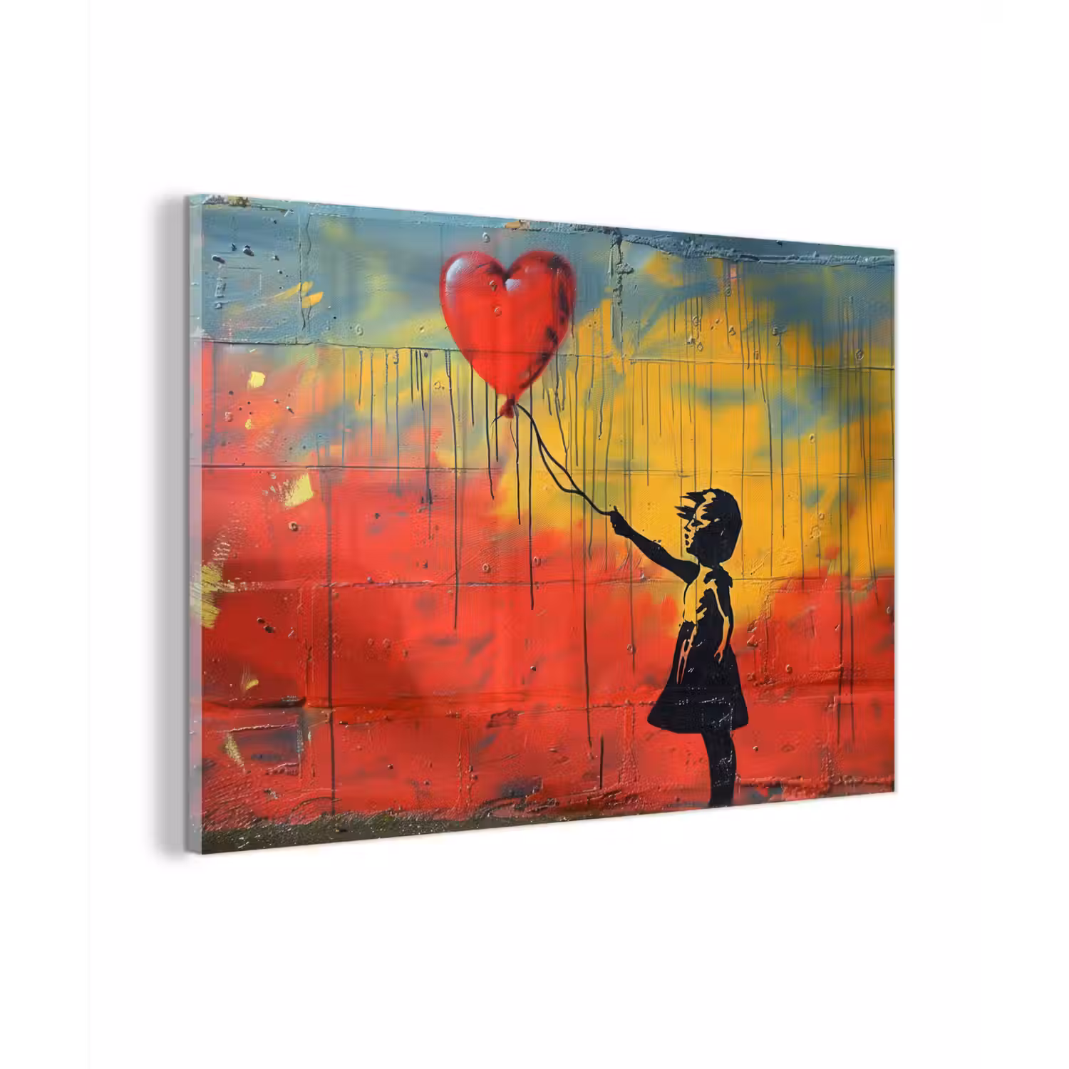 Banksy - Kunst - Graffiti - Meisje - Street art plexiglas 5mm klein -zzzproduct_nieuw