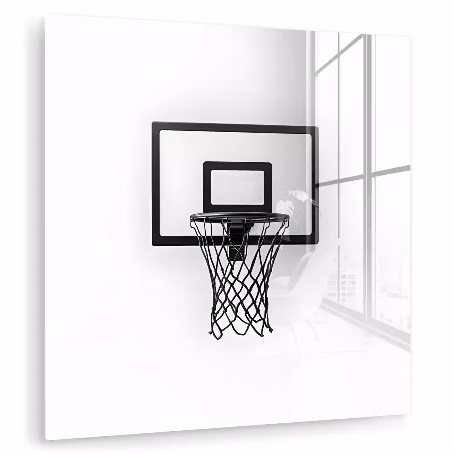 Basketbalbord - Minimalistisch - Zwart plexiglas 5mm klein -zzzproduct_nieuw