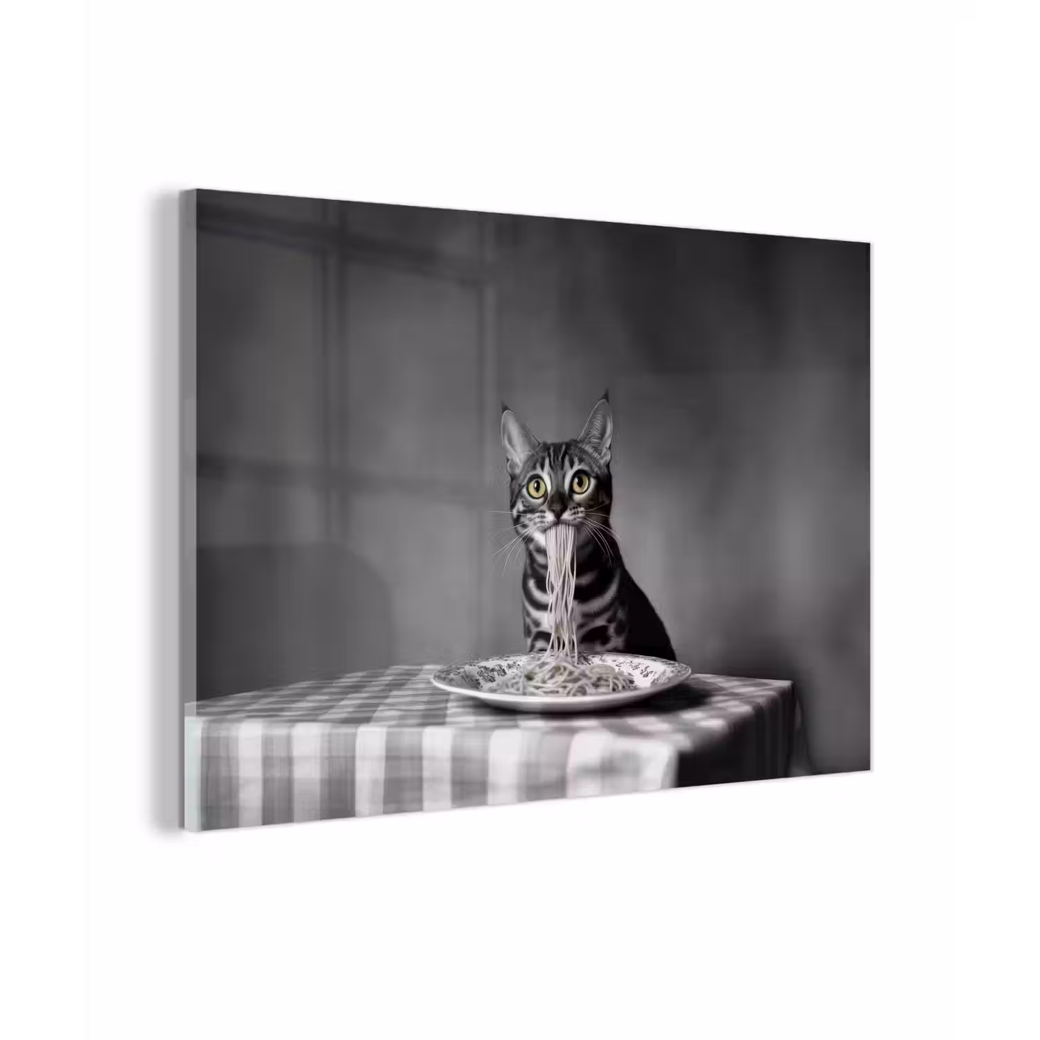 Bengaal - Kat - Tafelkleed - Zwart - Wit - Dier plexiglas 5mm klein -zzzproduct_nieuw