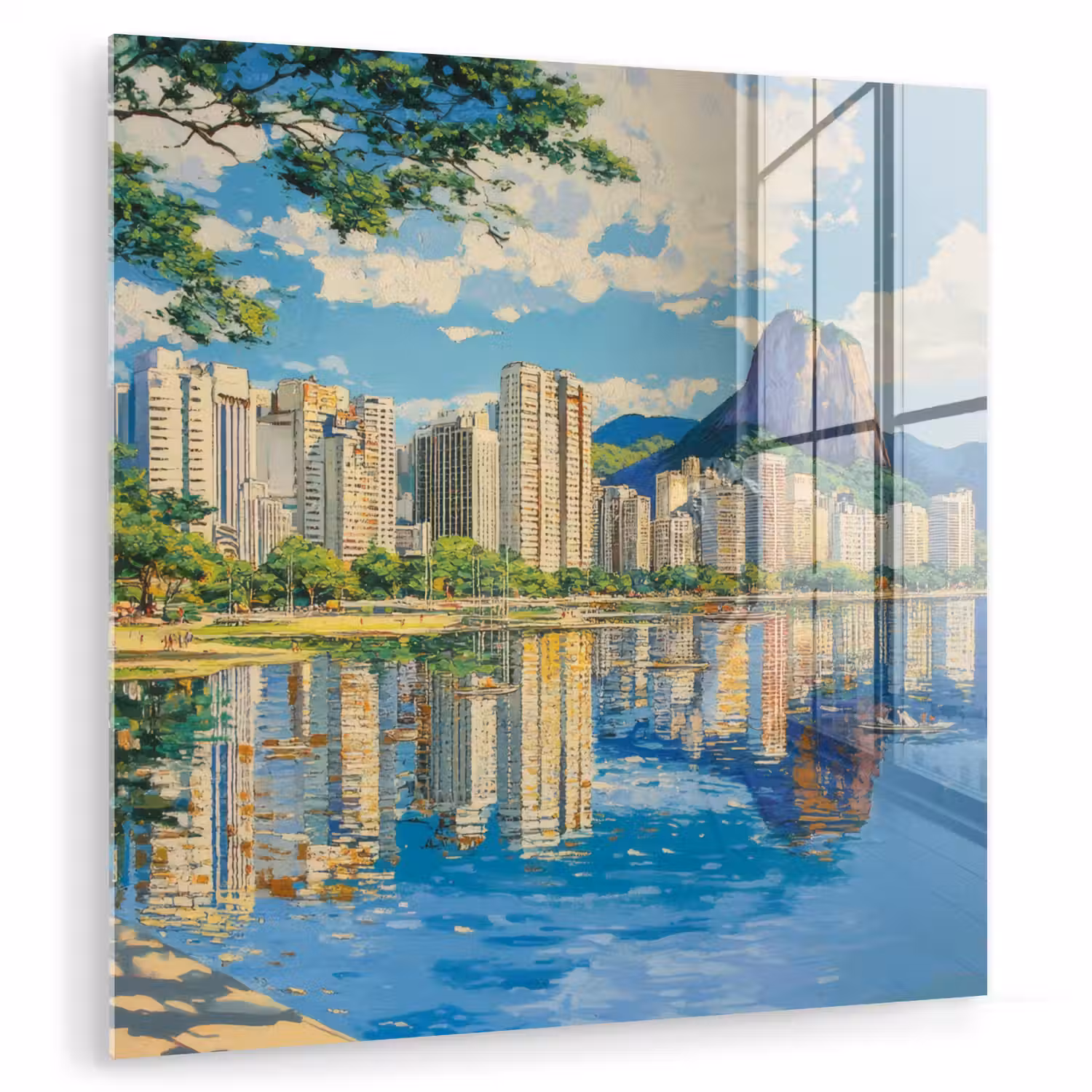 Berg - Skyline - Strand - Water plexiglas 5mm klein -zzzproduct_nieuw