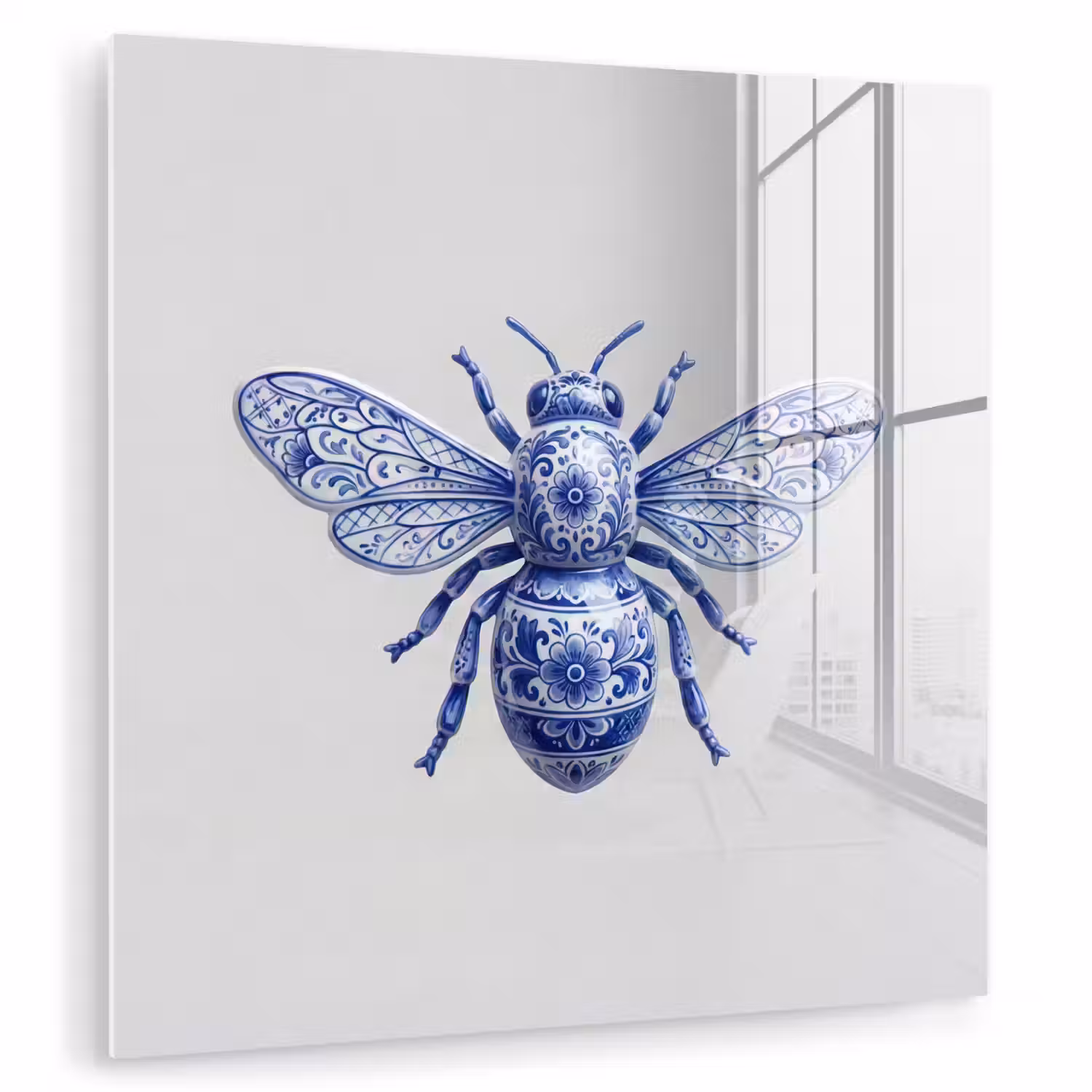 Bij - Modern - Delfts - Blauw plexiglas 5mm klein -zzzproduct_nieuw
