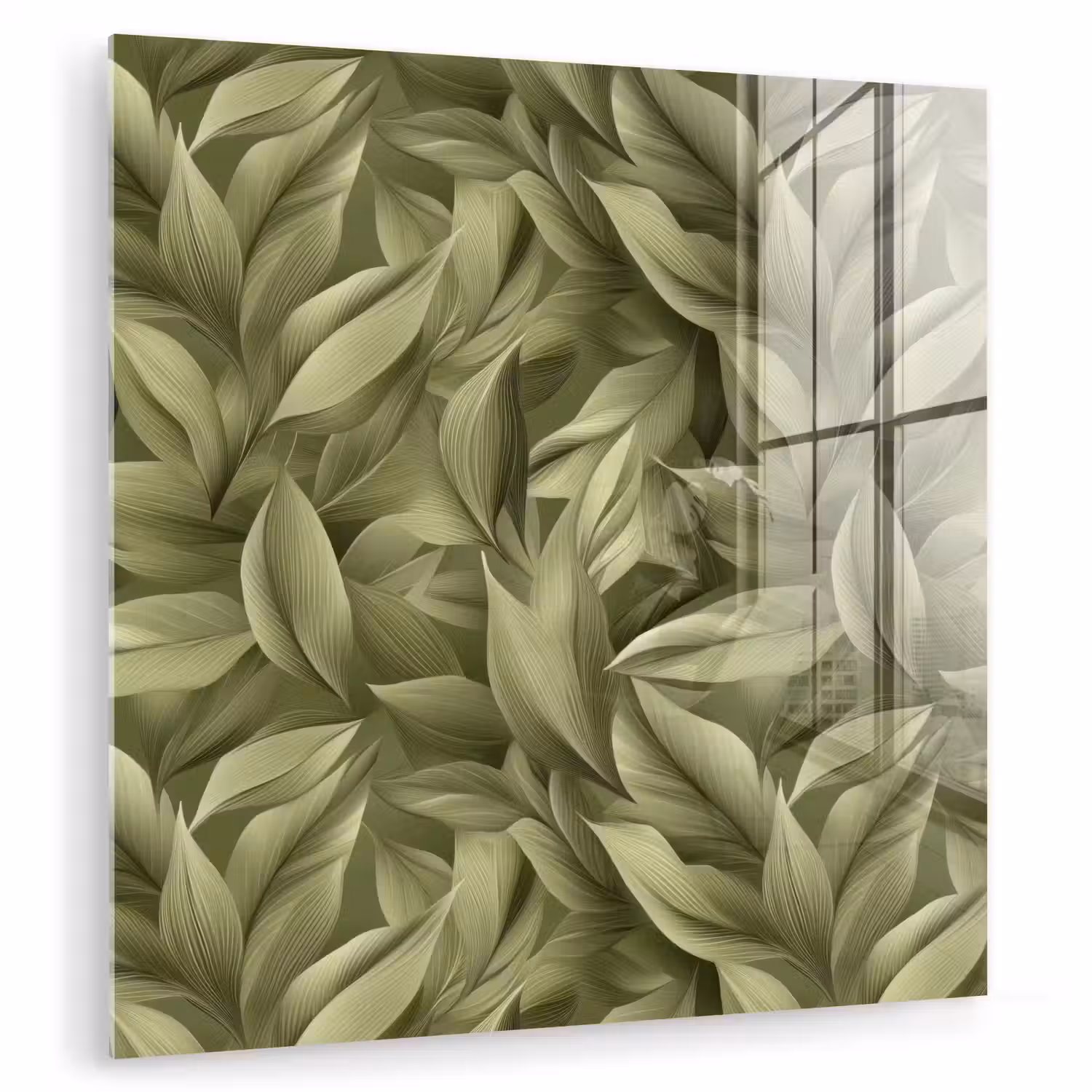 Bladeren - Modern - Groen plexiglas 5mm klein 11 -zzzproduct_nieuw