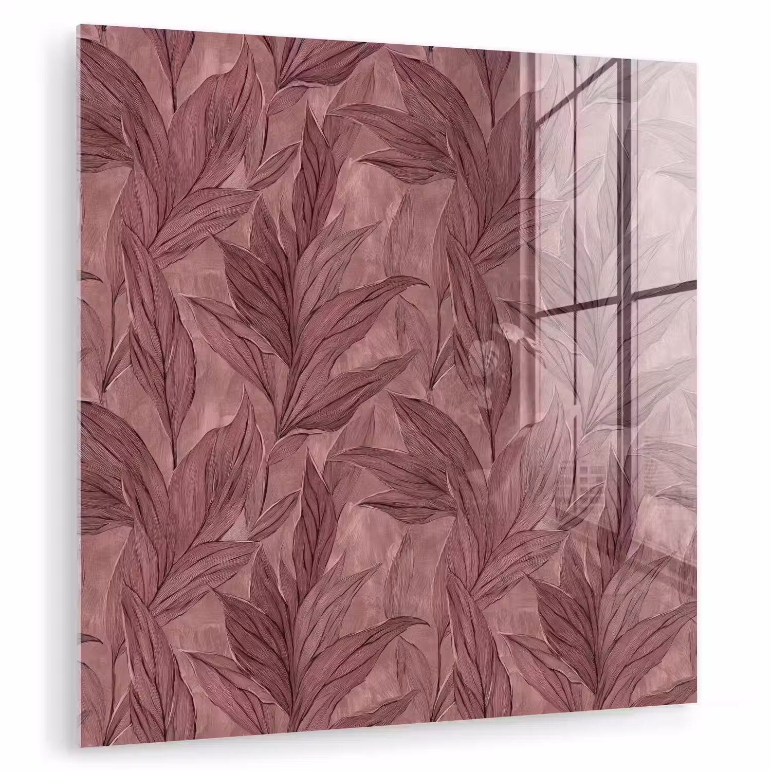Bladeren - Patroon - Paars plexiglas 5mm klein 11 -zzzproduct_nieuw