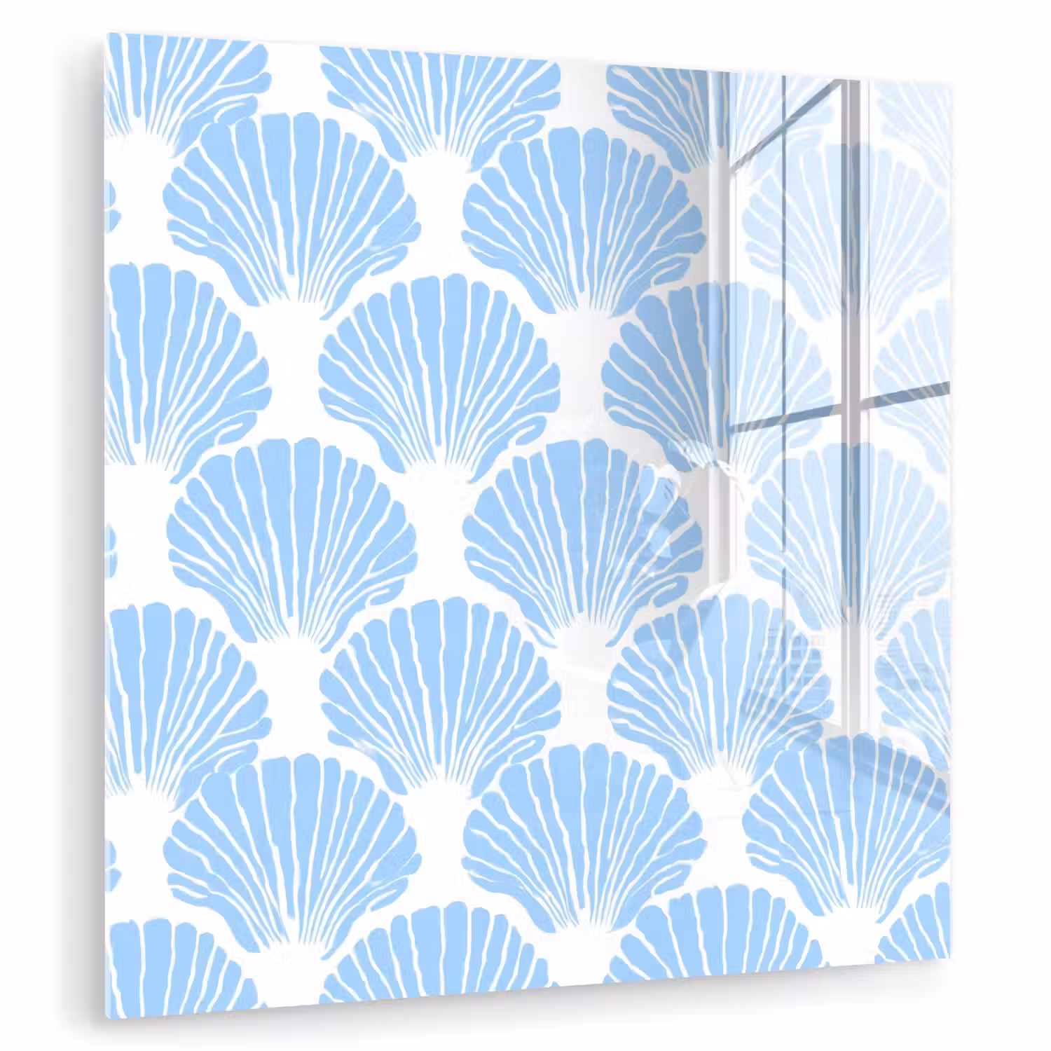 Blauw - Wit - Schelpen - Grafisch - Structuur plexiglas 5mm klein 11 -zzzproduct_nieuw