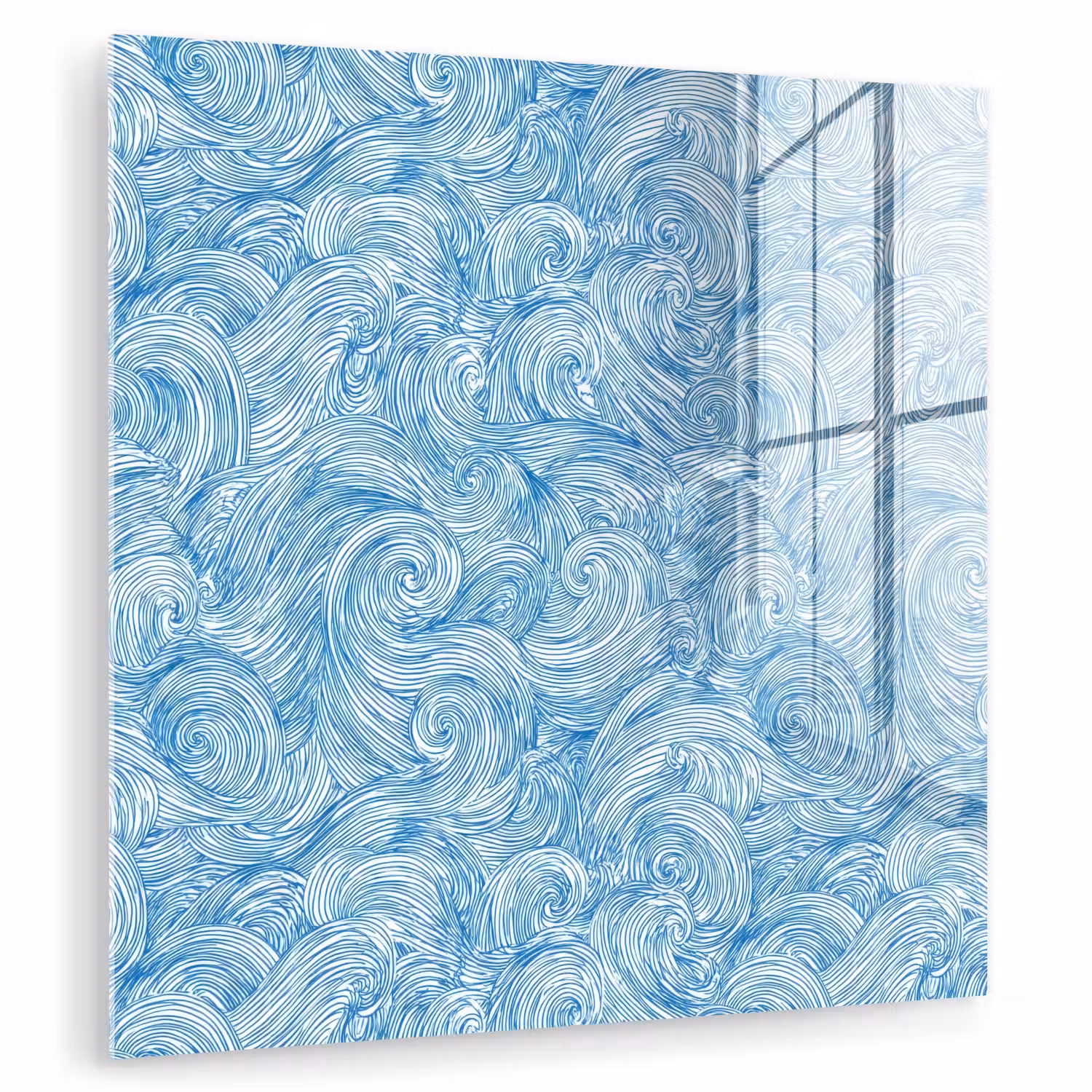 Blauw - Wit - Spiraal - Golven - Lijnen plexiglas 5mm klein 11 -zzzproduct_nieuw