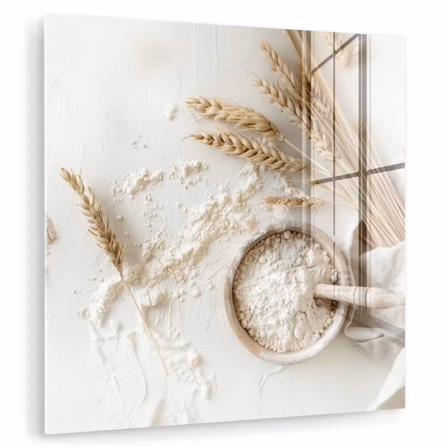Bloem - Hout - Tarwe plexiglas 5mm klein -zzzproduct_nieuw