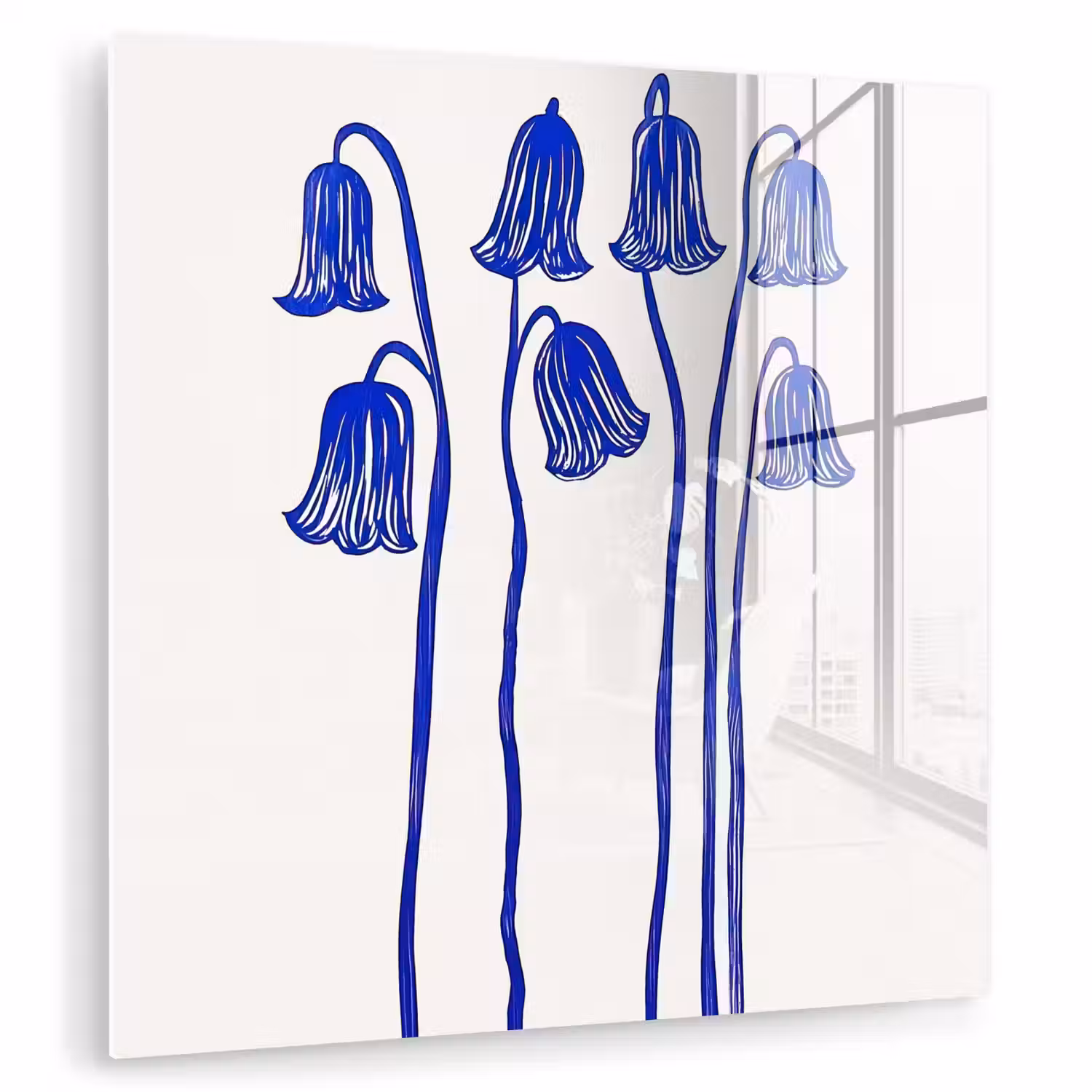 Bloemen - Blauw - Lijnen - Bloemblaadjes plexiglas 5mm klein -zzzproduct_nieuw