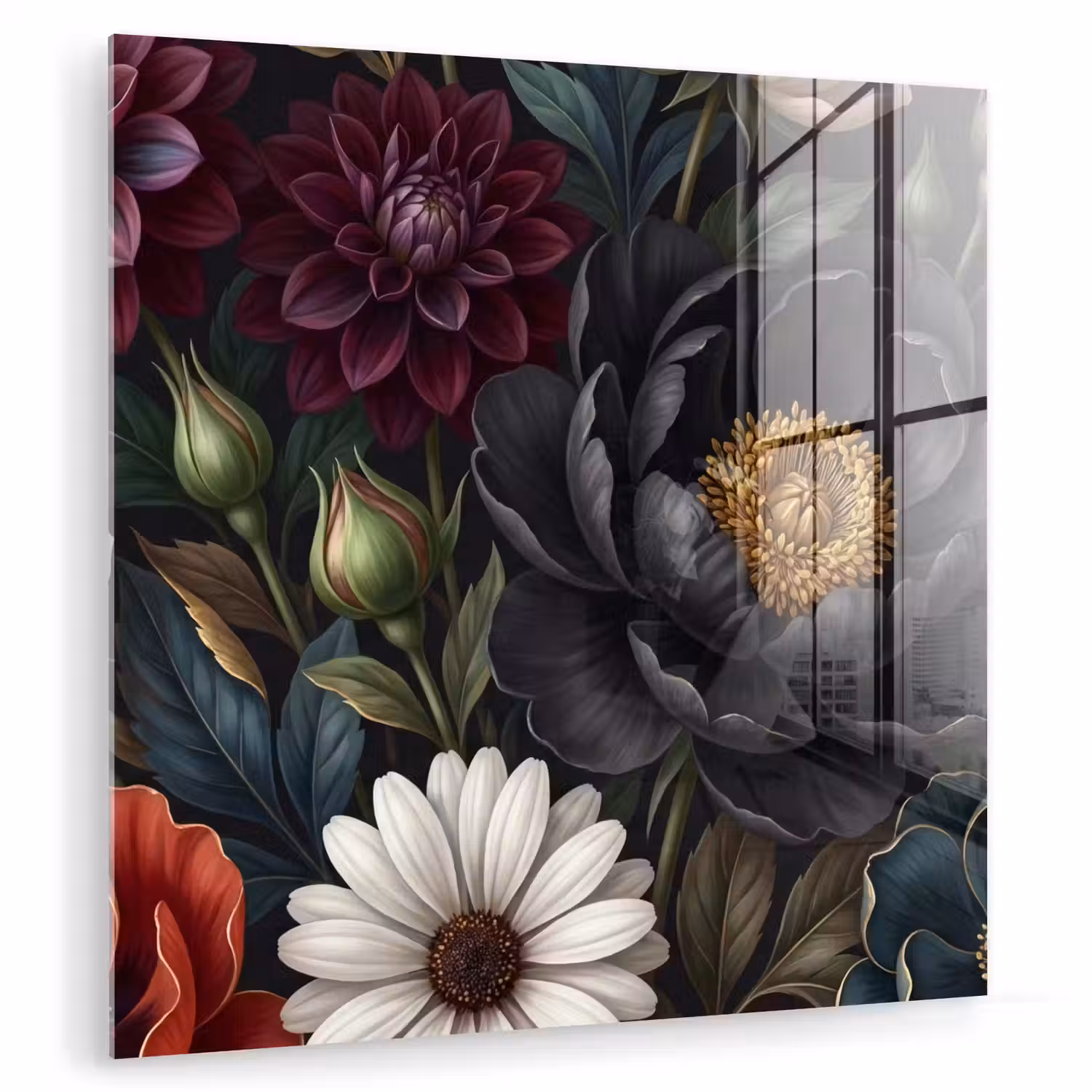 Bloemen - Boeket - Natuur - Klassiek - Weelderig plexiglas 5mm klein -zzzproduct_nieuw