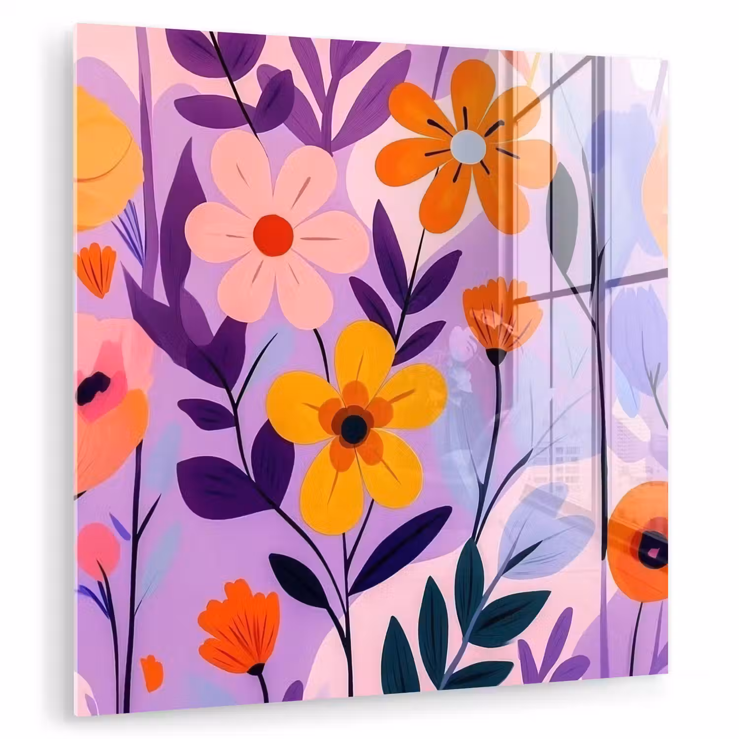 Bloemen - Kleurrijk - Bladeren plexiglas 5mm klein -zzzproduct_nieuw