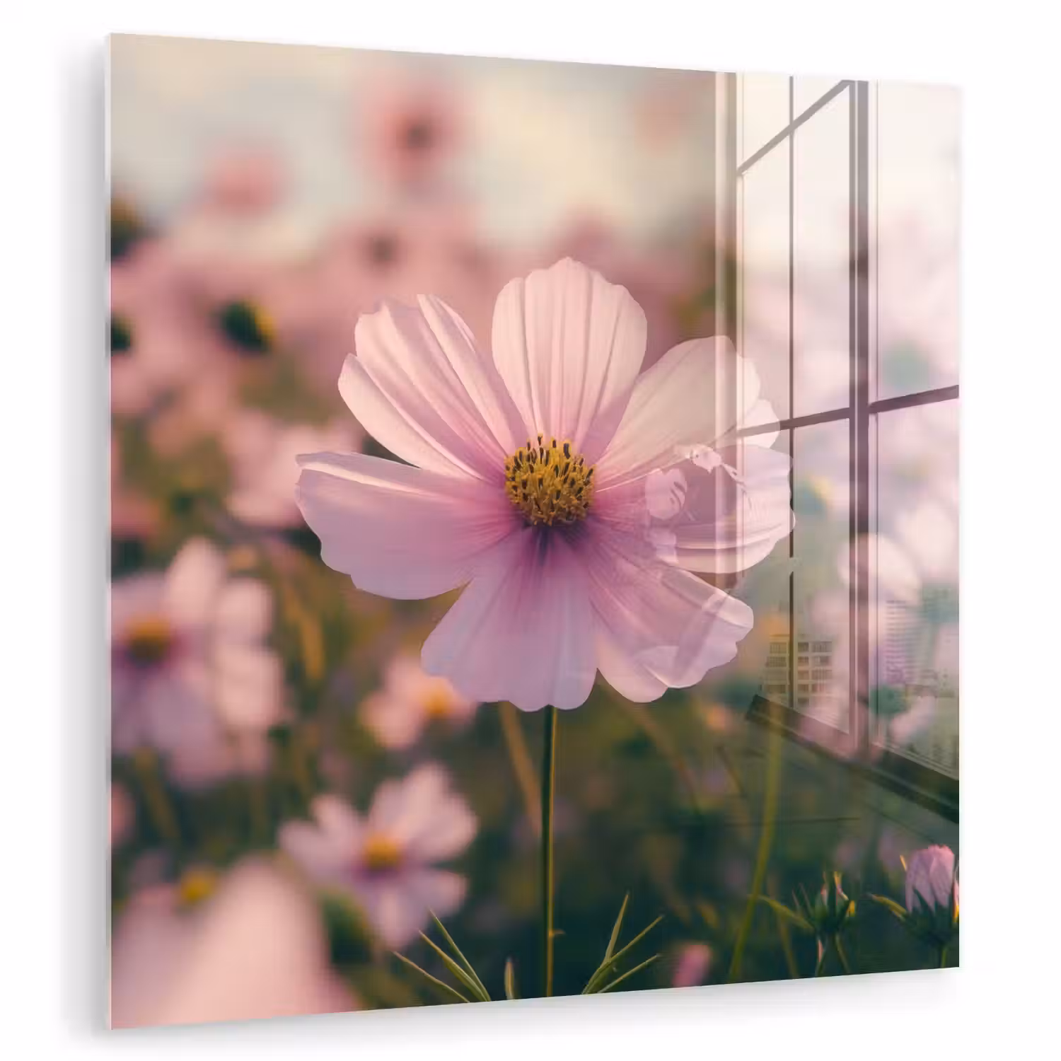 Bloemen - Paars - Wazig plexiglas 5mm klein -zzzproduct_nieuw