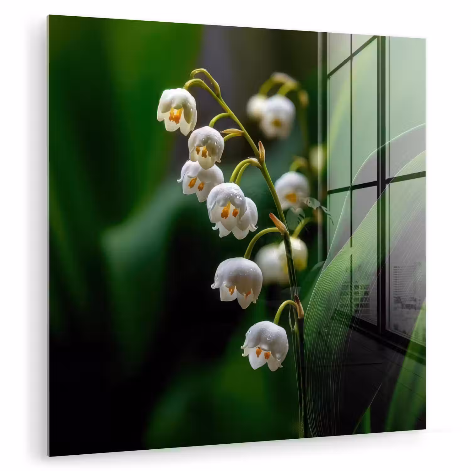 Bloemen - Wit - Bladeren - Lelietjes plexiglas 5mm klein -zzzproduct_nieuw