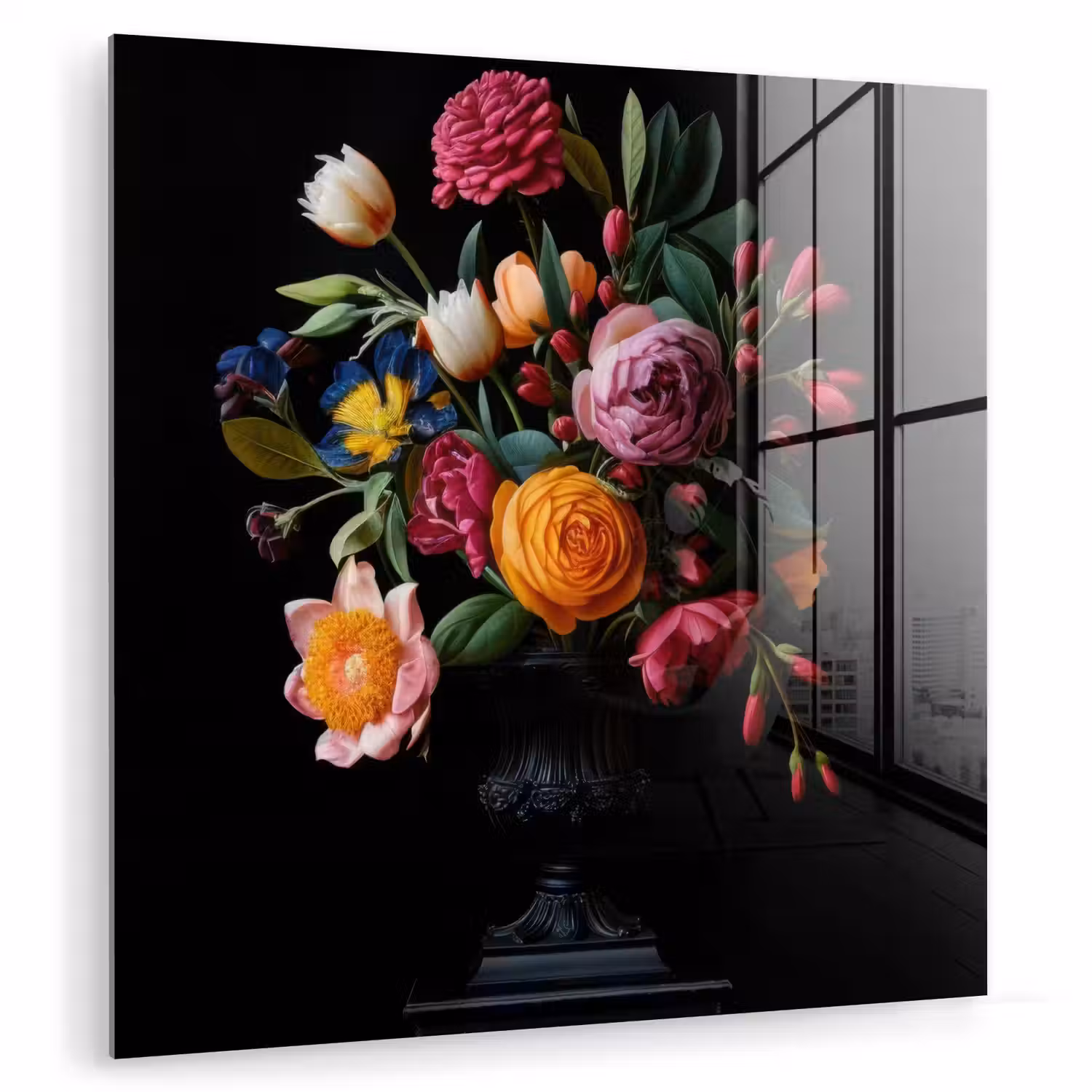 Boeket - Romantisch - Kleurrijk plexiglas 5mm klein -zzzproduct_nieuw