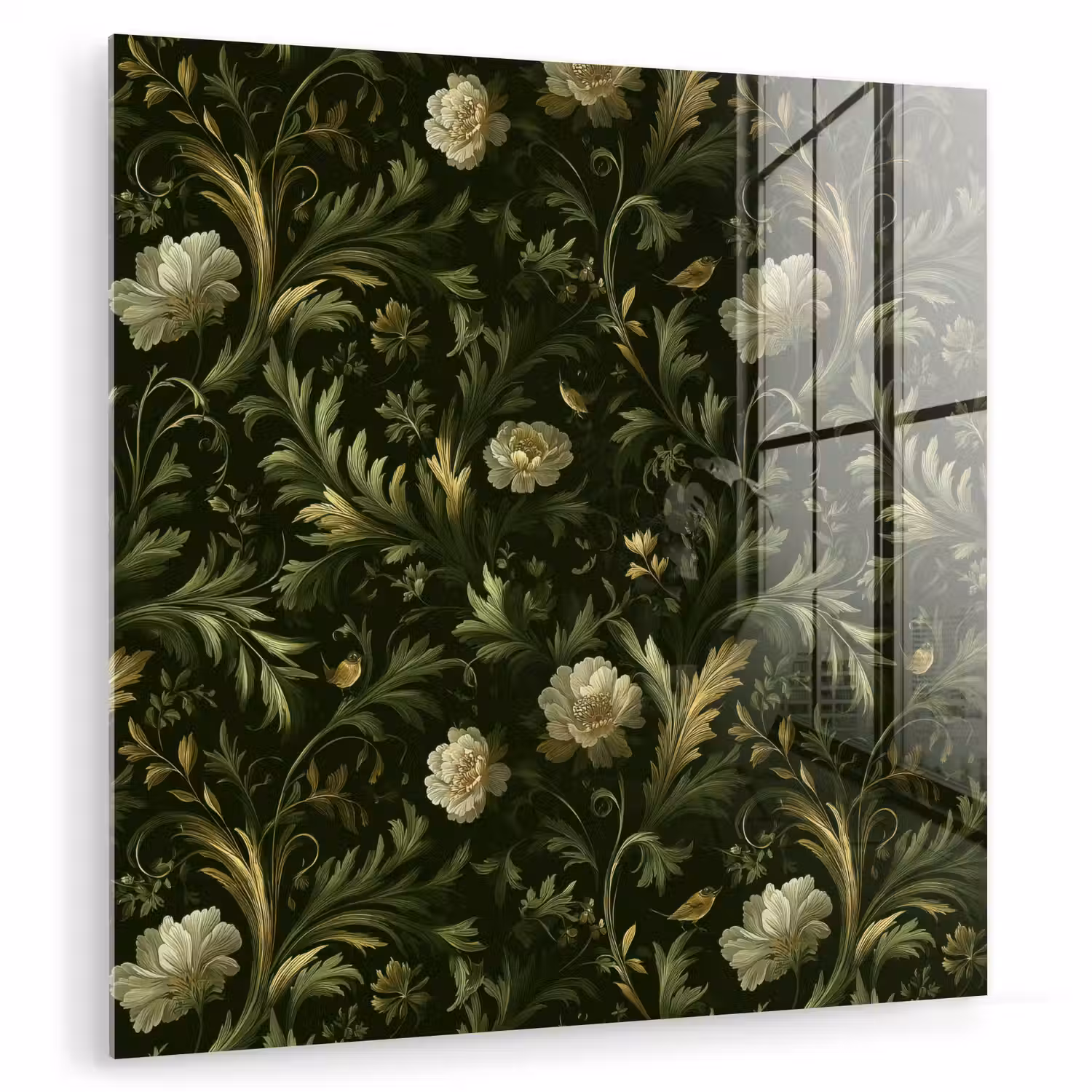 Botanisch - Naadloos - Bloemen plexiglas 5mm klein 11 -zzzproduct_nieuw