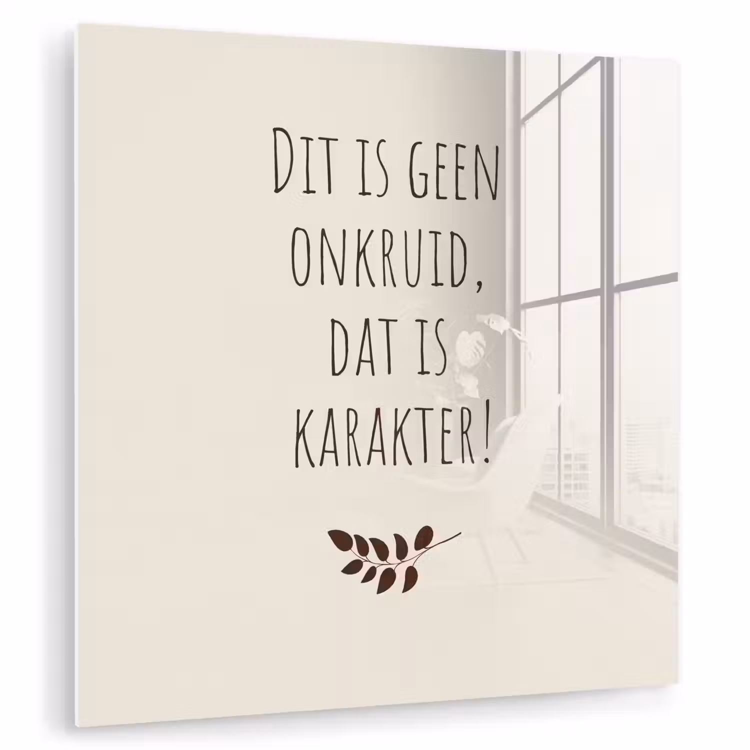 Bruin - Minimalistisch - Quote - Zomer plexiglas 5mm klein -zzzproduct_nieuw