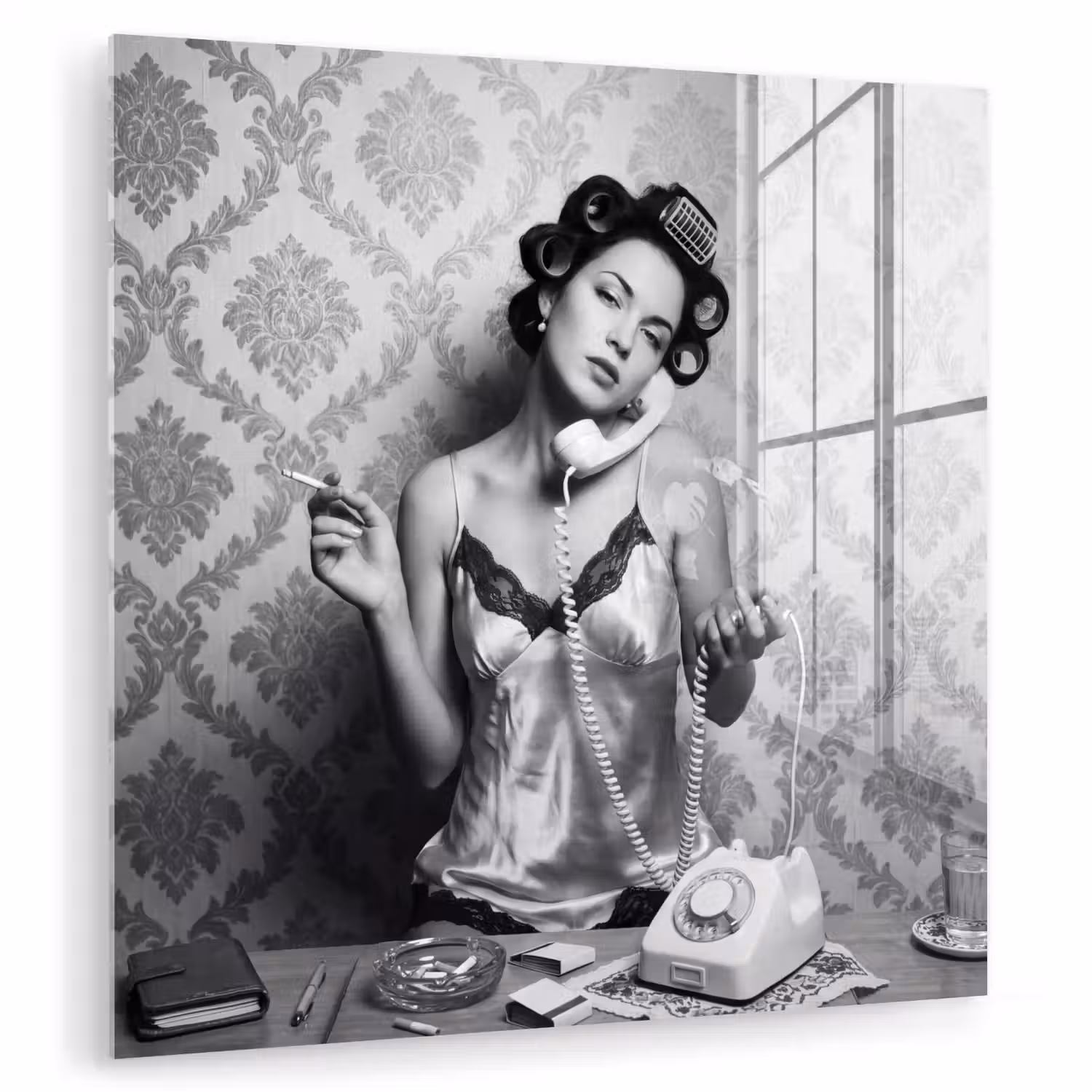 Chic - Vrouw - Zwart - Wit plexiglas 5mm klein -zzzproduct_nieuw