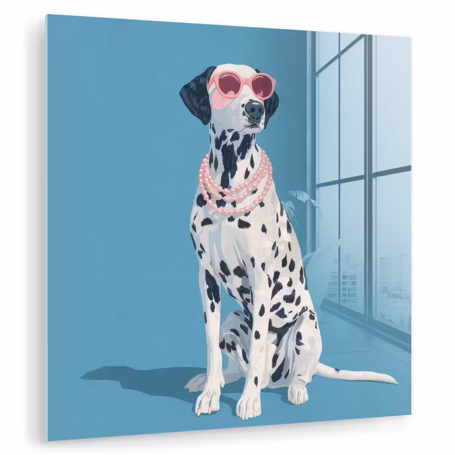 Dalmatiër - Zonnebril - Blauw plexiglas 5mm klein -zzzproduct_nieuw