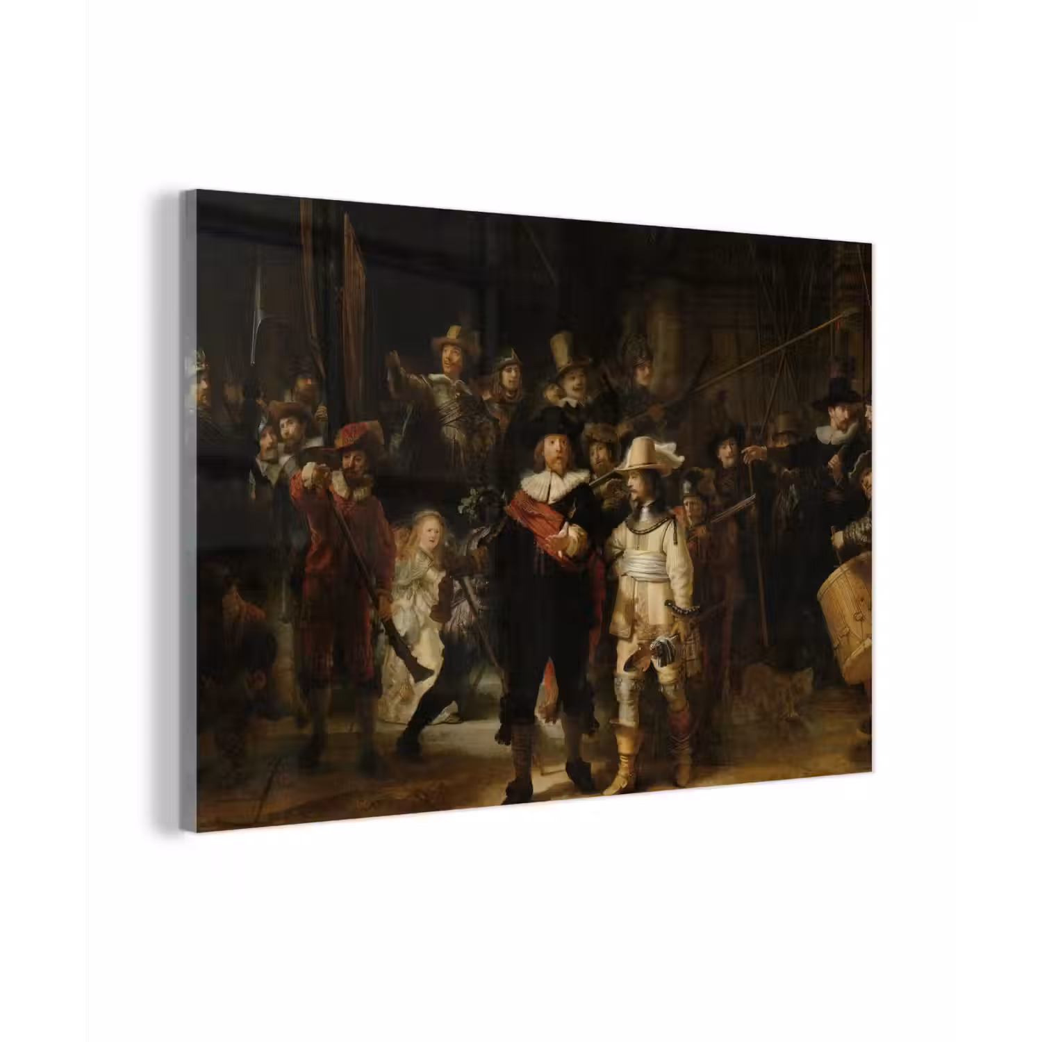 De Nachtwacht - Kunst - Oude meesters - Rembrandt plexiglas 5mm klein -sfeer1