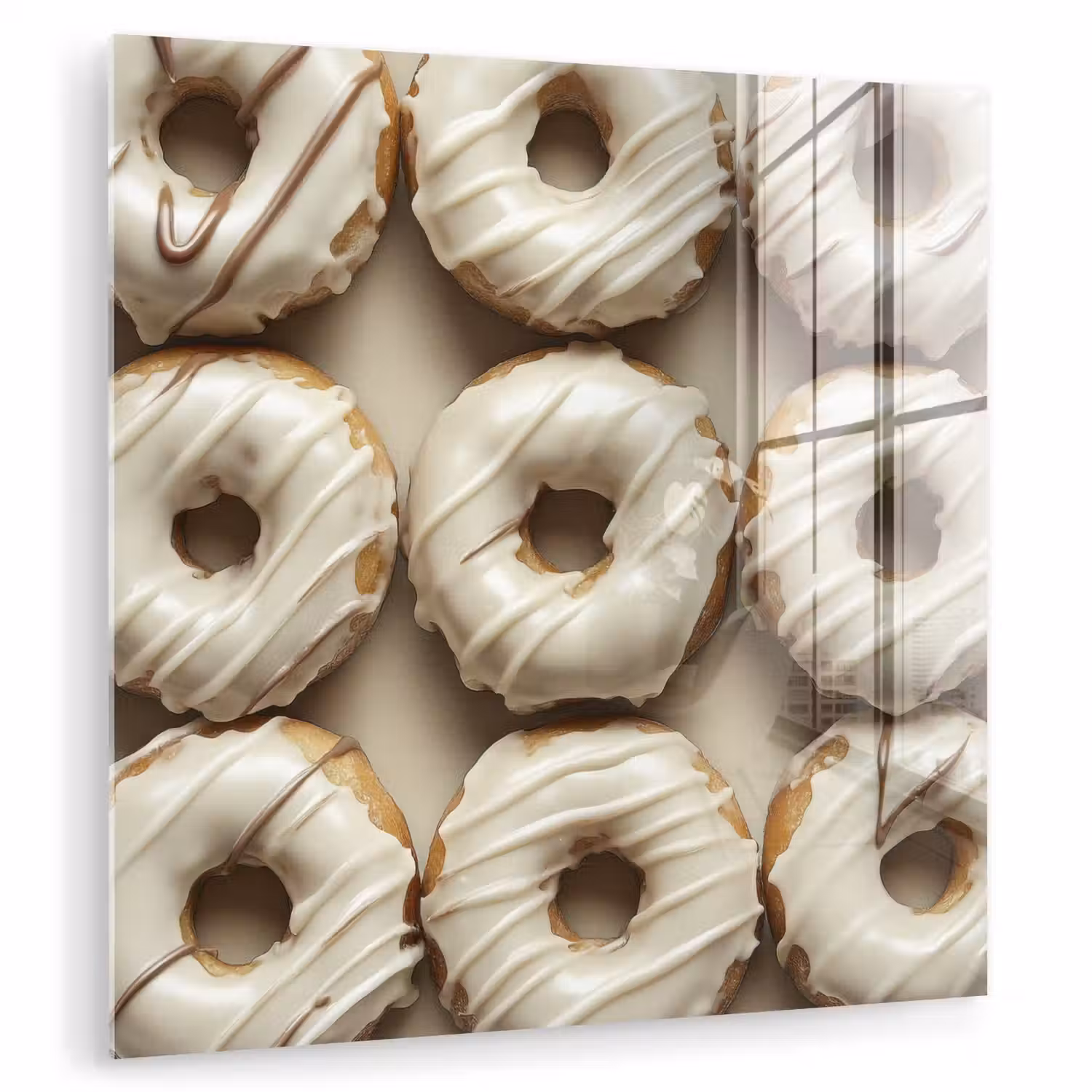 Donuts - Chocolade - Wit - Beige plexiglas 5mm klein -zzzproduct_nieuw