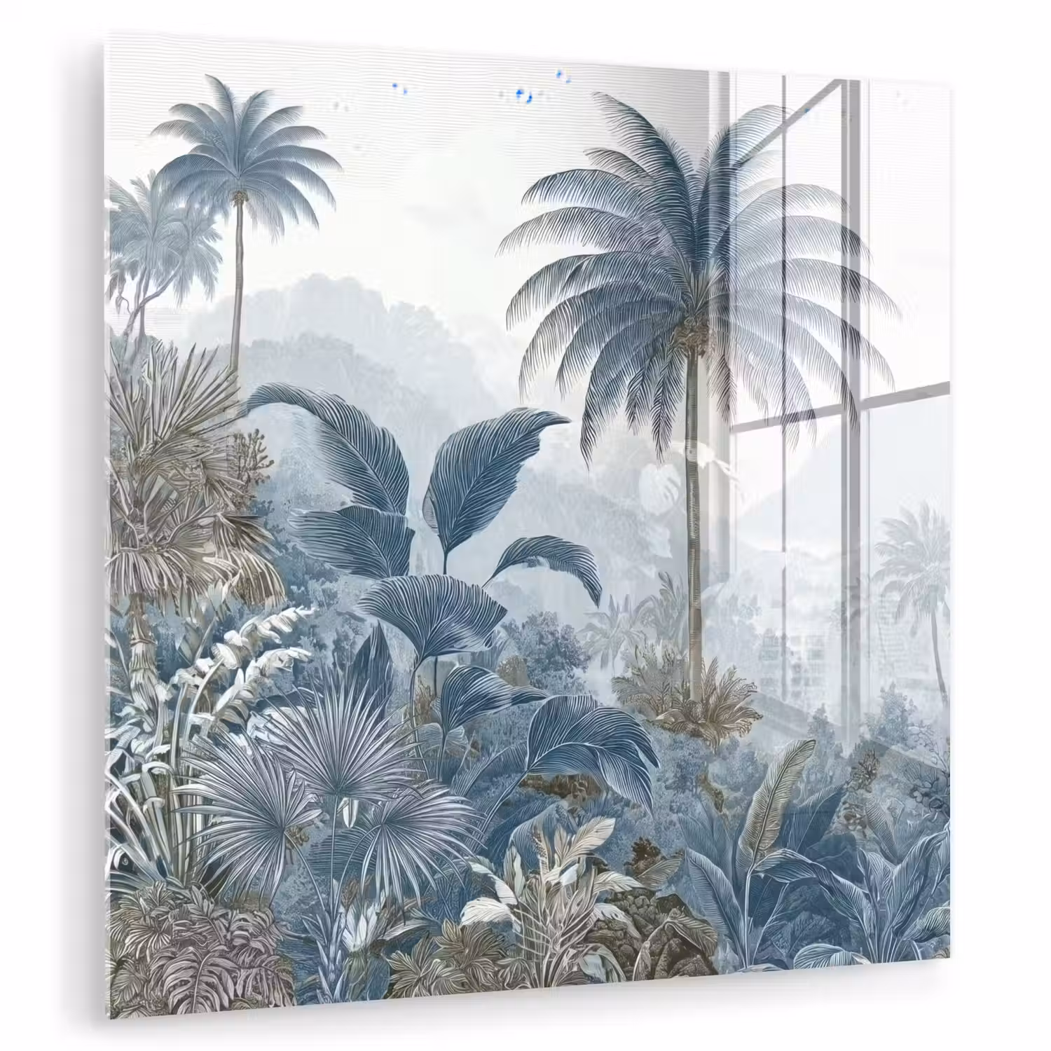 Jungle - Modern - Blauw - Groen plexiglas 5mm klein -zzzproduct_nieuw